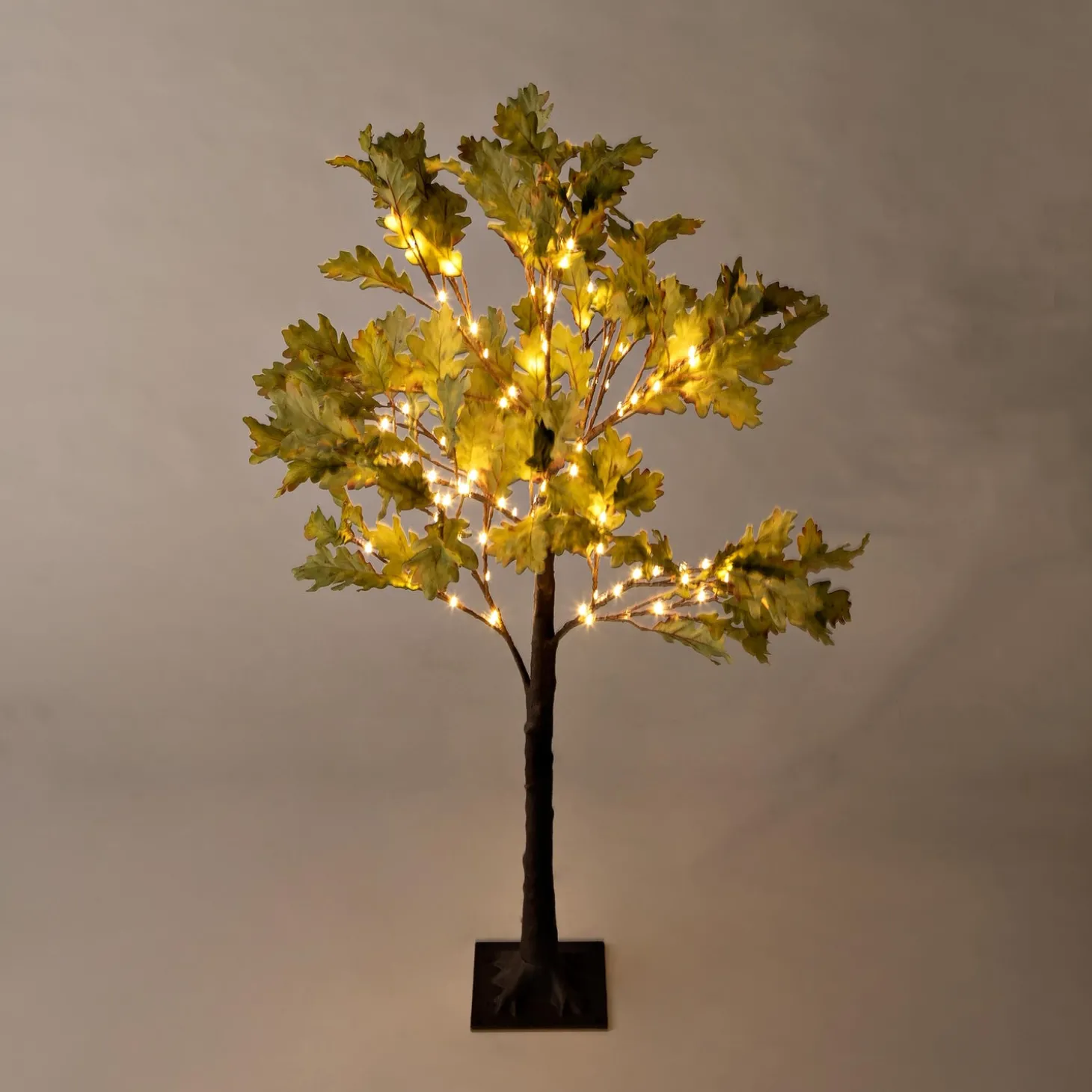 Lighted Trees & Garlands>Plow & Hearth Indoor/Outdoor Electric Lighted Moss Oak Tree, 4'H with 108 lights