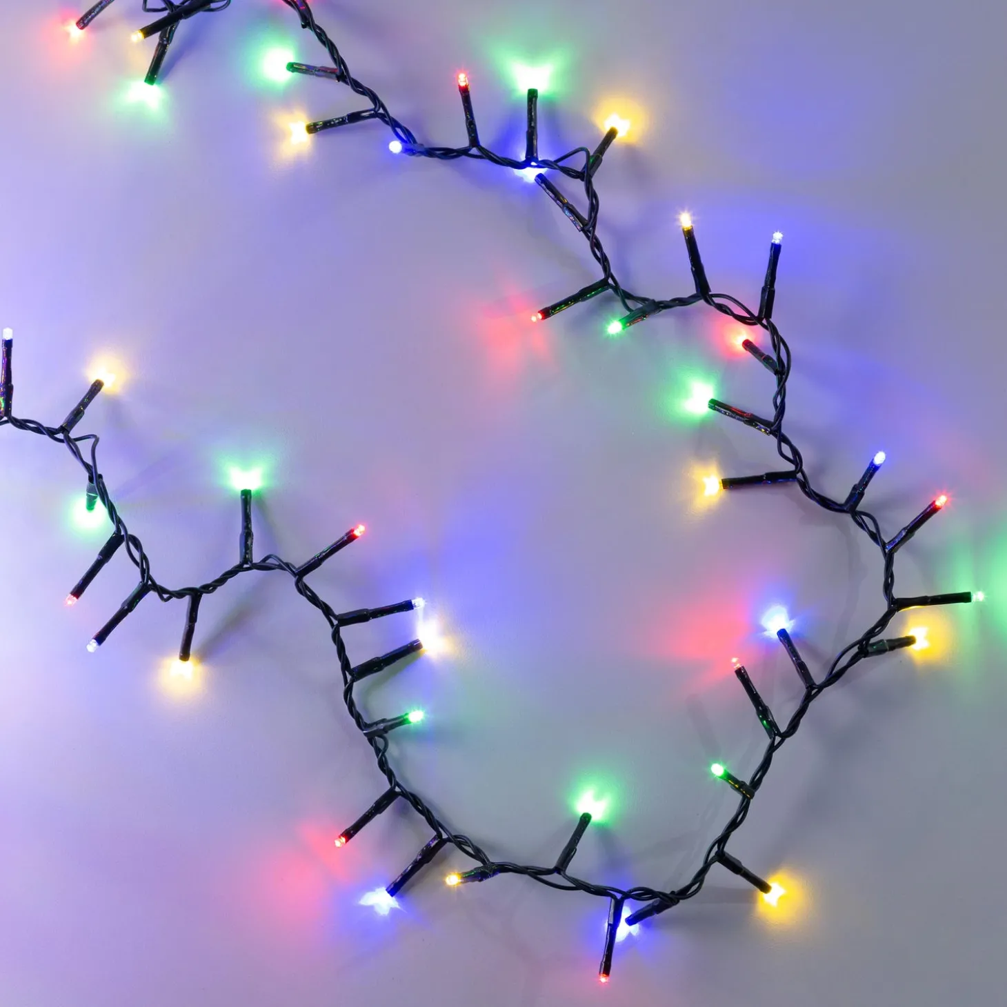 String Lights>Plow & Hearth Indoor/Outdoor Electric String Lights with 1000 Multicolor LEDs; 73'L