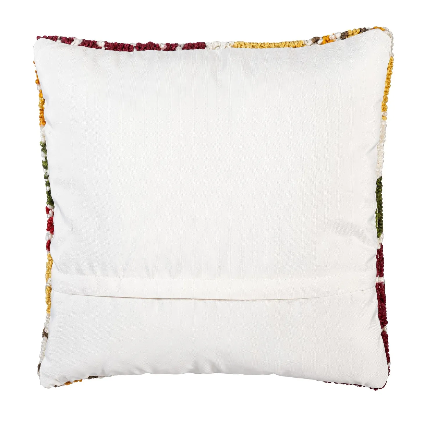 Outdoor Throw Pillows | Decorative Pillows>Plow & Hearth Indoor/Outdoor Fall Florals Hooked Polypropylene Throw Pillow 18"x18"