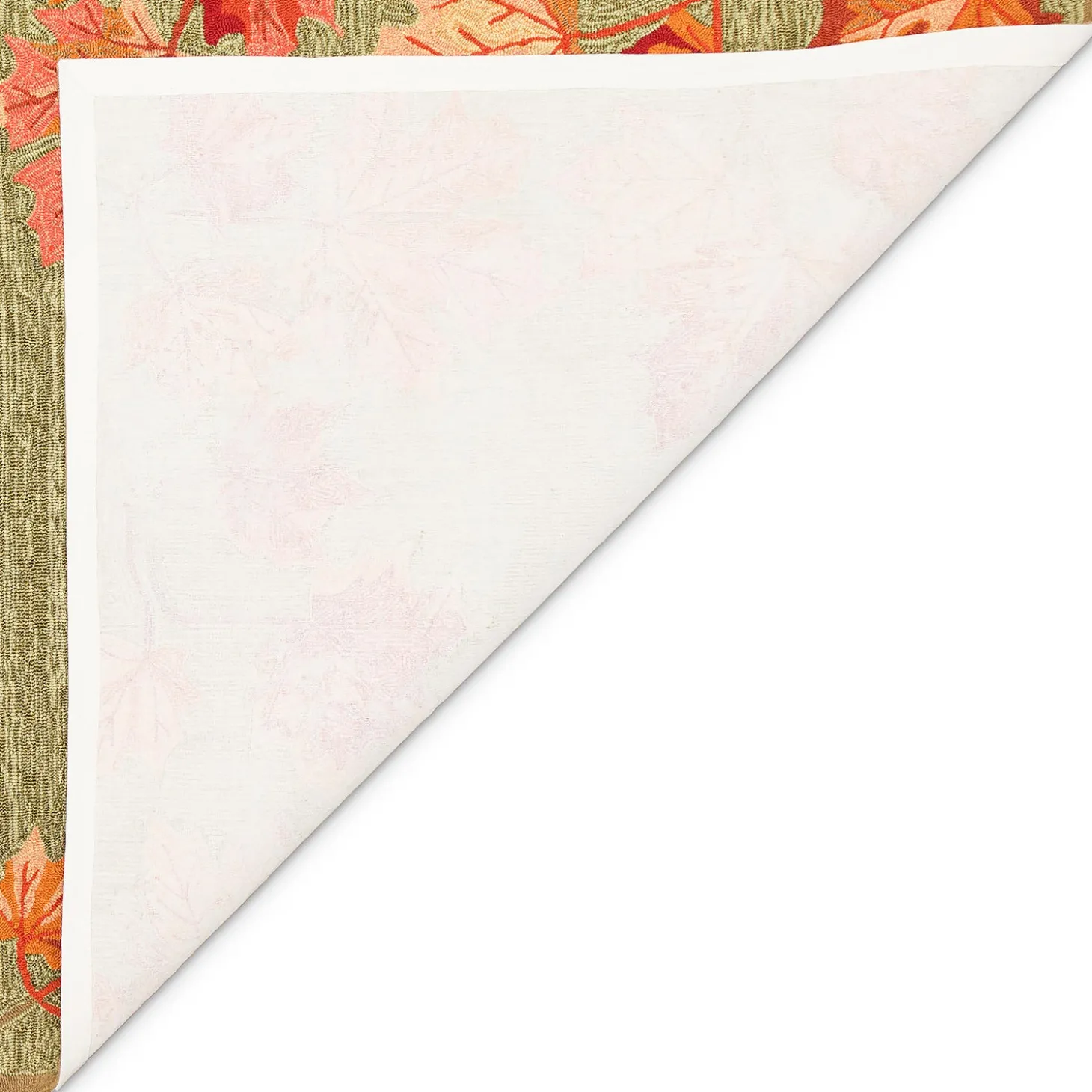 Area Rugs>Plow & Hearth Indoor/Outdoor Falling Leaves Border Rug, 3'6" x 5'6"