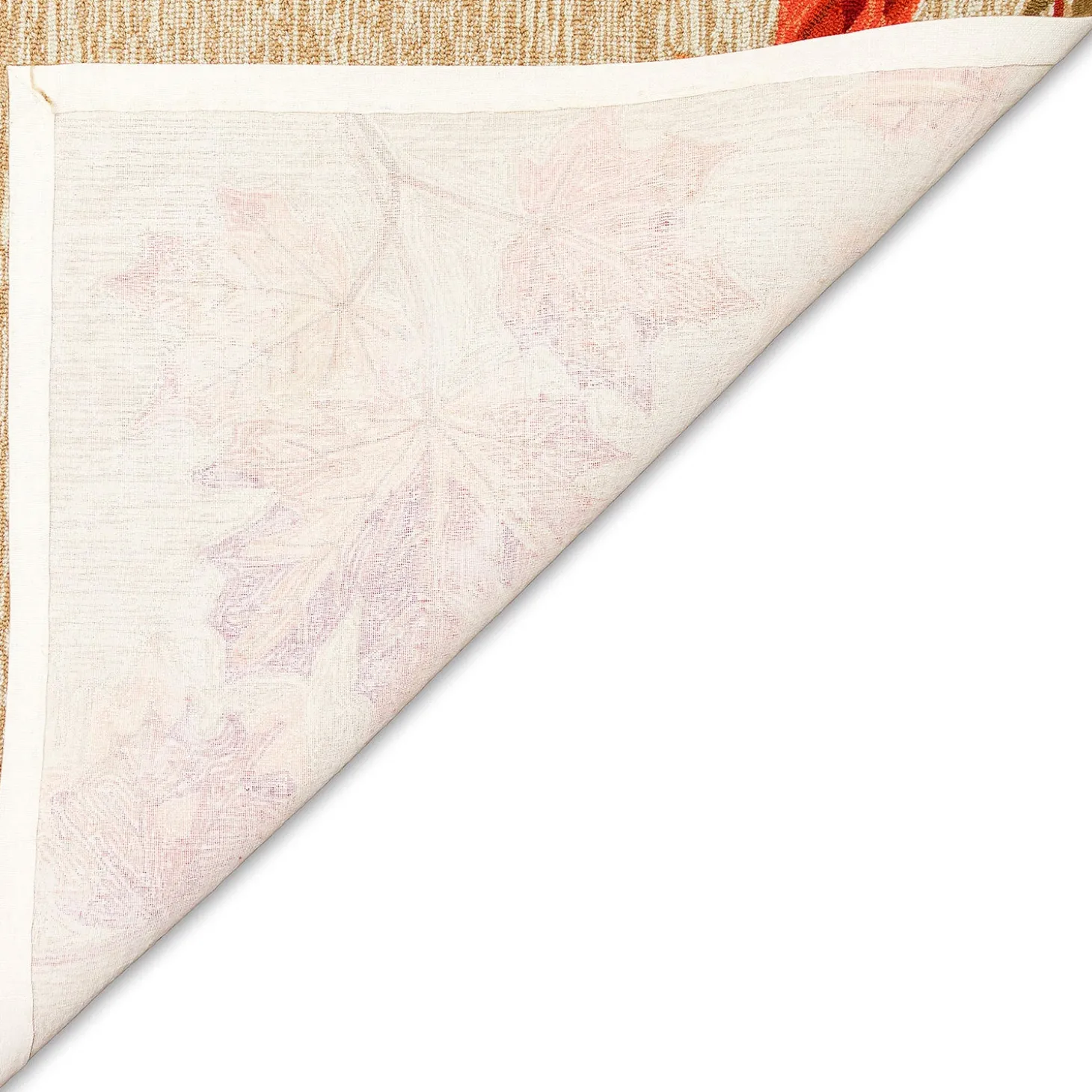 Area Rugs>Plow & Hearth Indoor/Outdoor Falling Leaves Border Rug, 3'6" x 5'6"