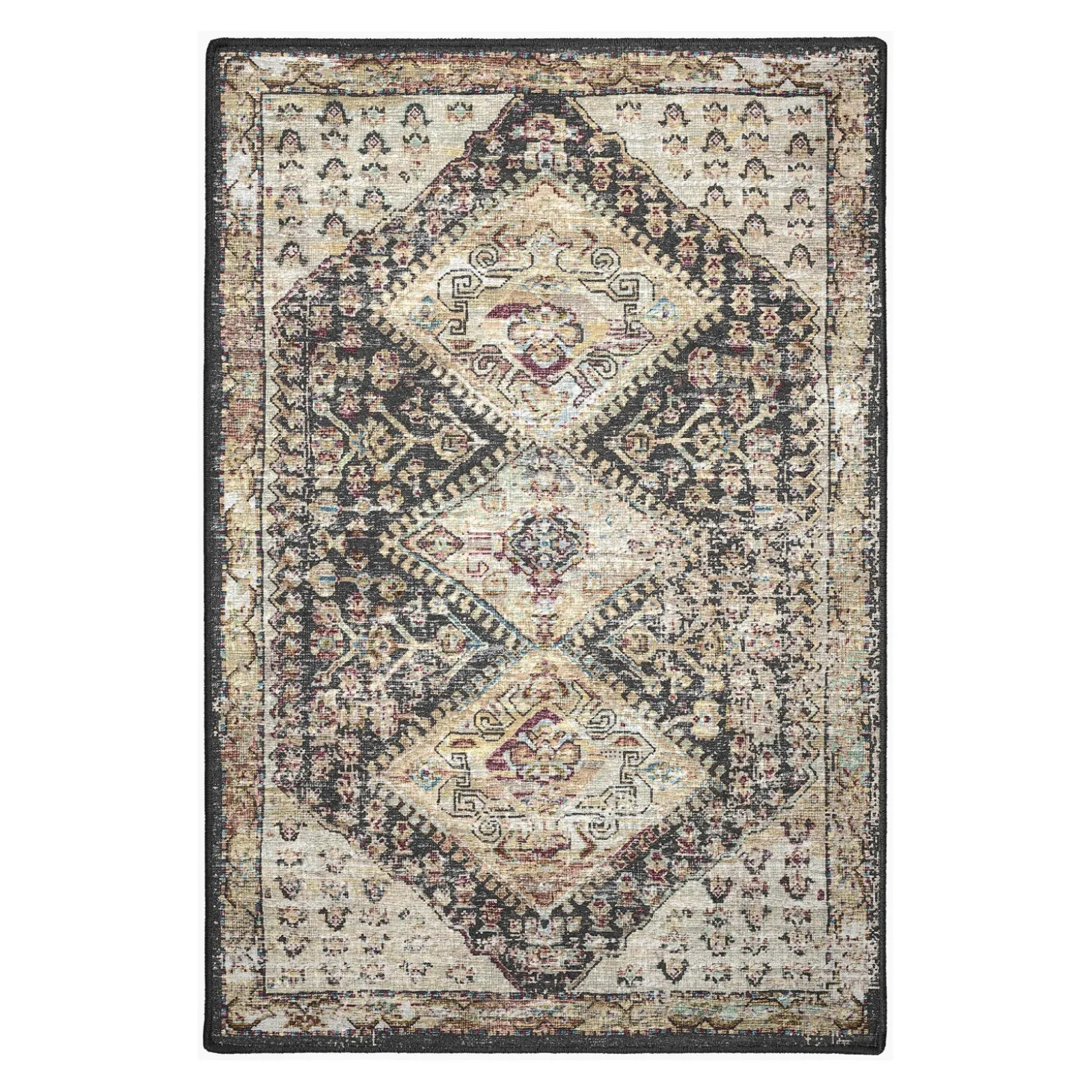 Area Rugs>Plow & Hearth Indoor/Outdoor Graves Mill Harlequin Rug, 2'6" x 12' Runner