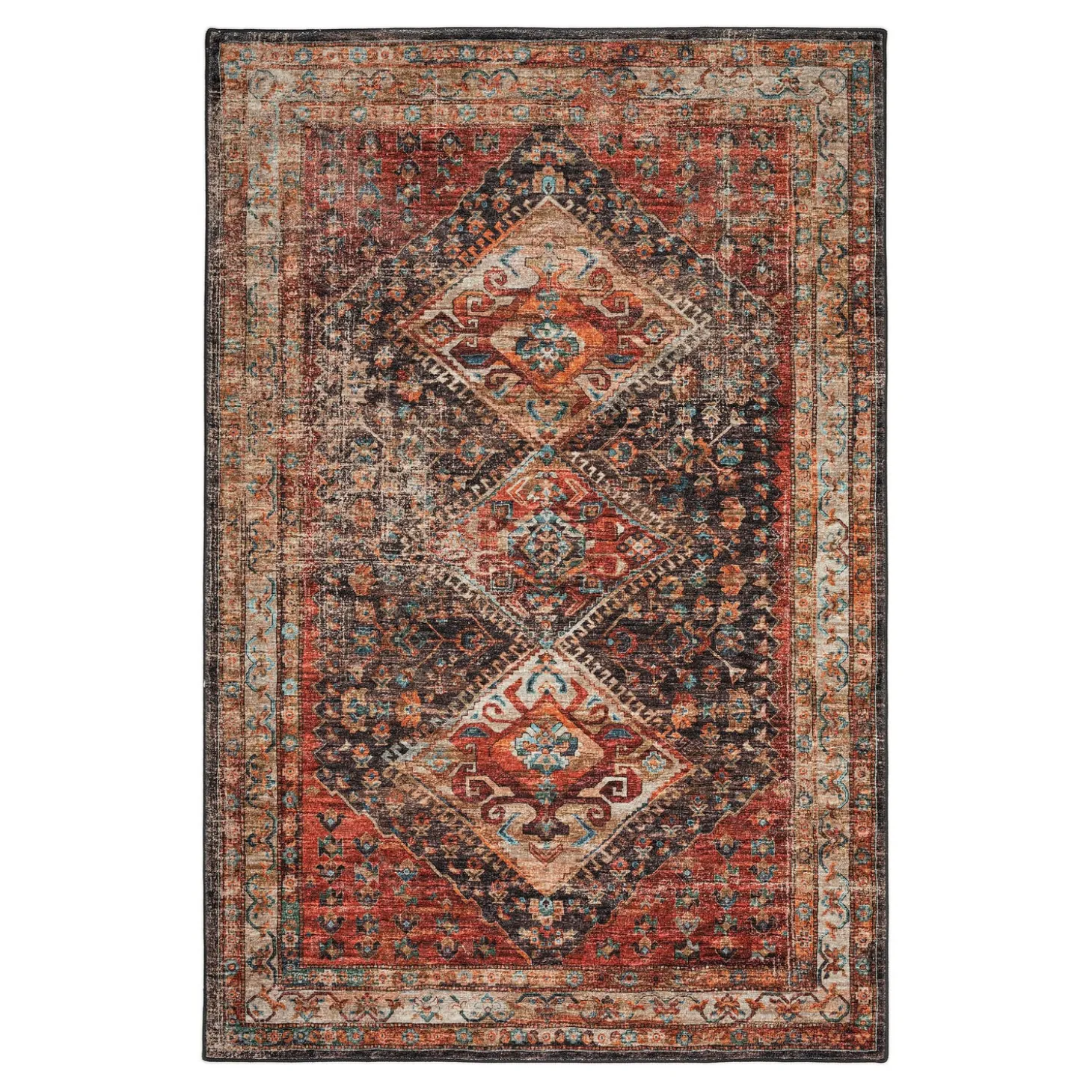 Area Rugs>Plow & Hearth Indoor/Outdoor Graves Mill Harlequin Rug, 2'6" x 10' Runner