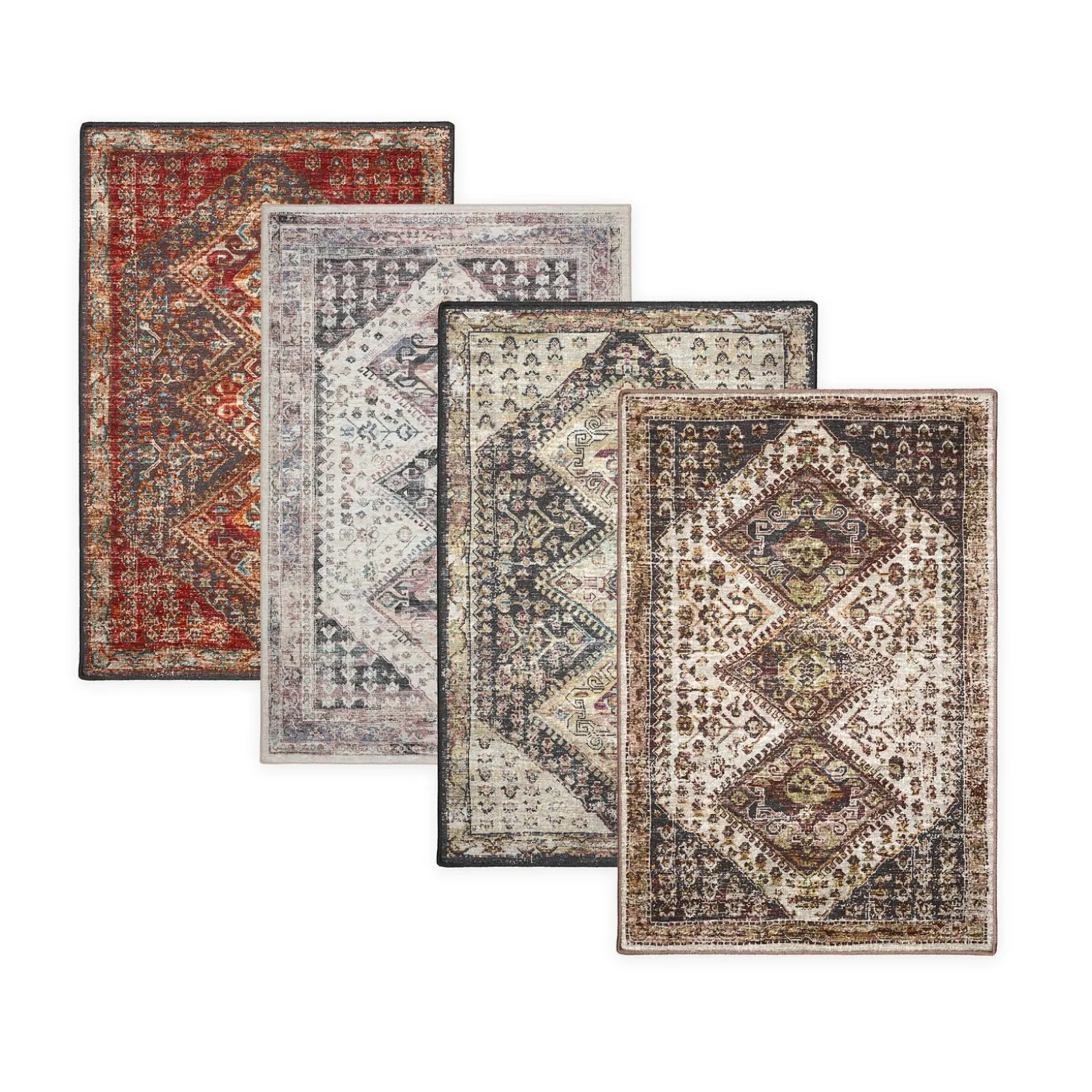 Area Rugs>Plow & Hearth Indoor/Outdoor Graves Mill Harlequin Rug, 2'6" x 10' Runner