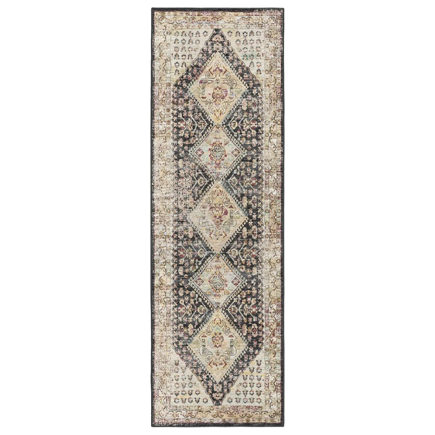Area Rugs>Plow & Hearth Indoor/Outdoor Graves Mill Harlequin Rug, 2'6" x 10' Runner