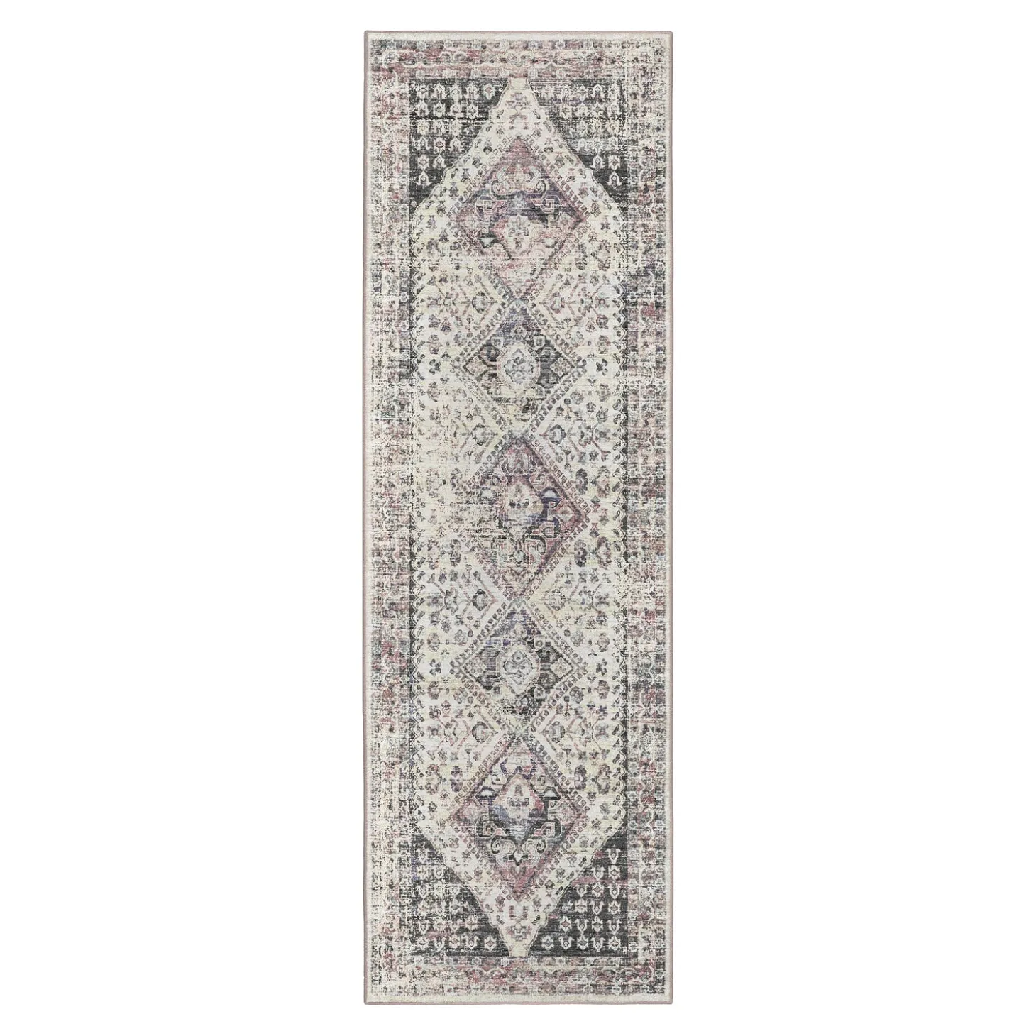 Area Rugs>Plow & Hearth Indoor/Outdoor Graves Mill Harlequin Rug, 2'6" x 10' Runner