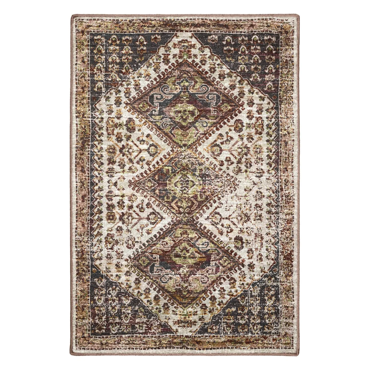 Area Rugs>Plow & Hearth Indoor/Outdoor Graves Mill Harlequin Rug, 2'6" x 10' Runner