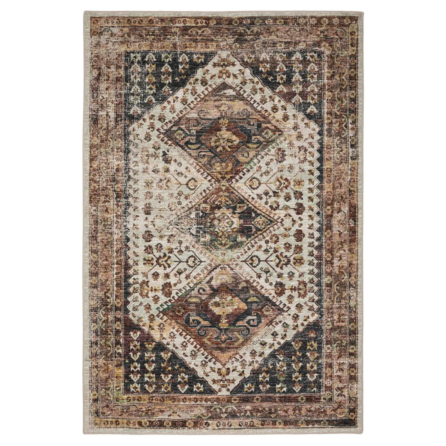 Area Rugs>Plow & Hearth Indoor/Outdoor Graves Mill Harlequin Rug, 2'6" x 10' Runner