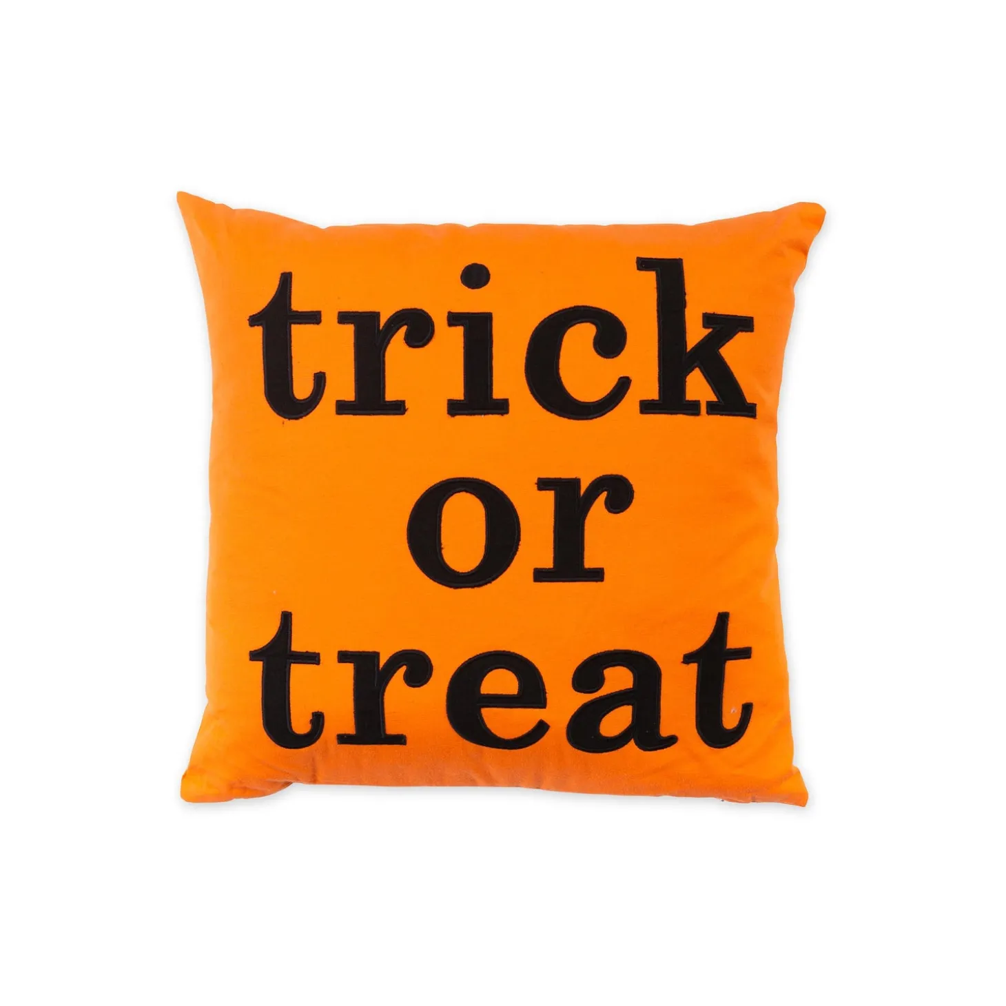 Outdoor Throw Pillows | Decorative Pillows>Plow & Hearth Indoor/Outdoor Halloween Trick or Treat Cotton Throw Pillow