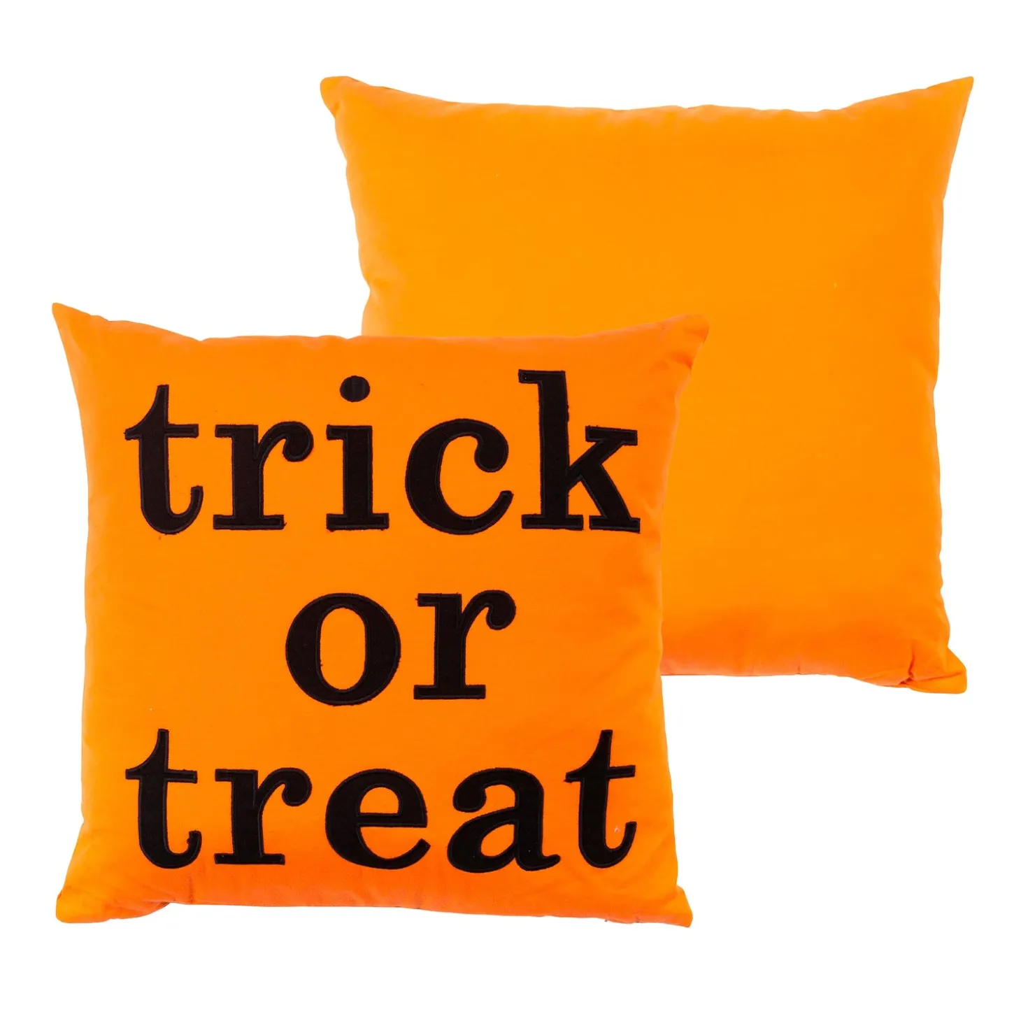 Outdoor Throw Pillows | Decorative Pillows>Plow & Hearth Indoor/Outdoor Halloween Trick or Treat Cotton Throw Pillow