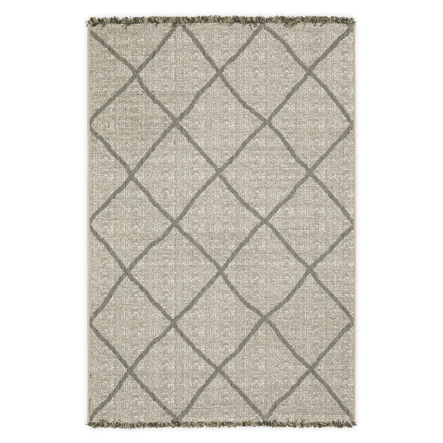 Area Rugs>Plow & Hearth Indoor/Outdoor Huntington Lattice Polypropylene Rug, 9'10" x 12'10"