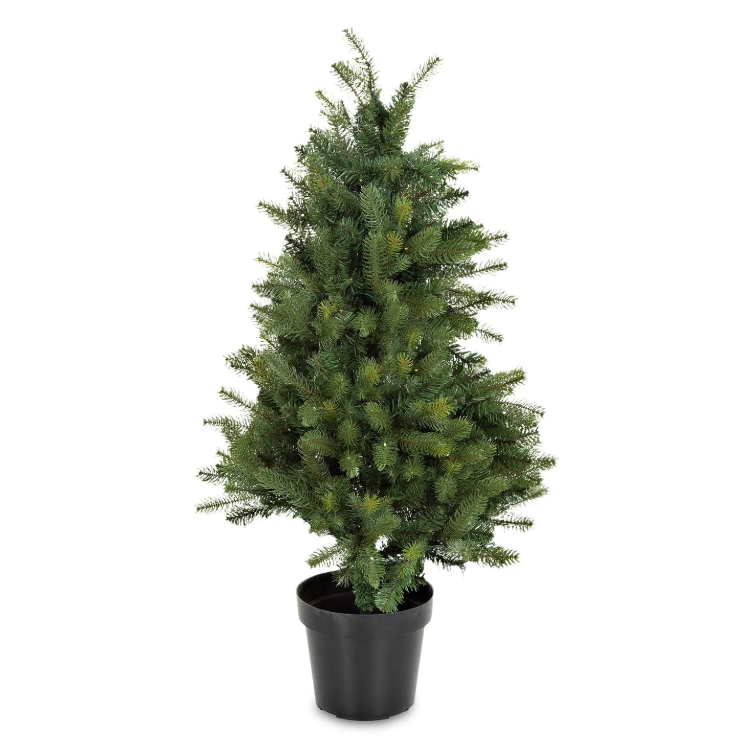Lighted Trees & Garlands>Plow & Hearth Indoor/Outdoor Keswick Potted Pine Tree with Warm White LEDs