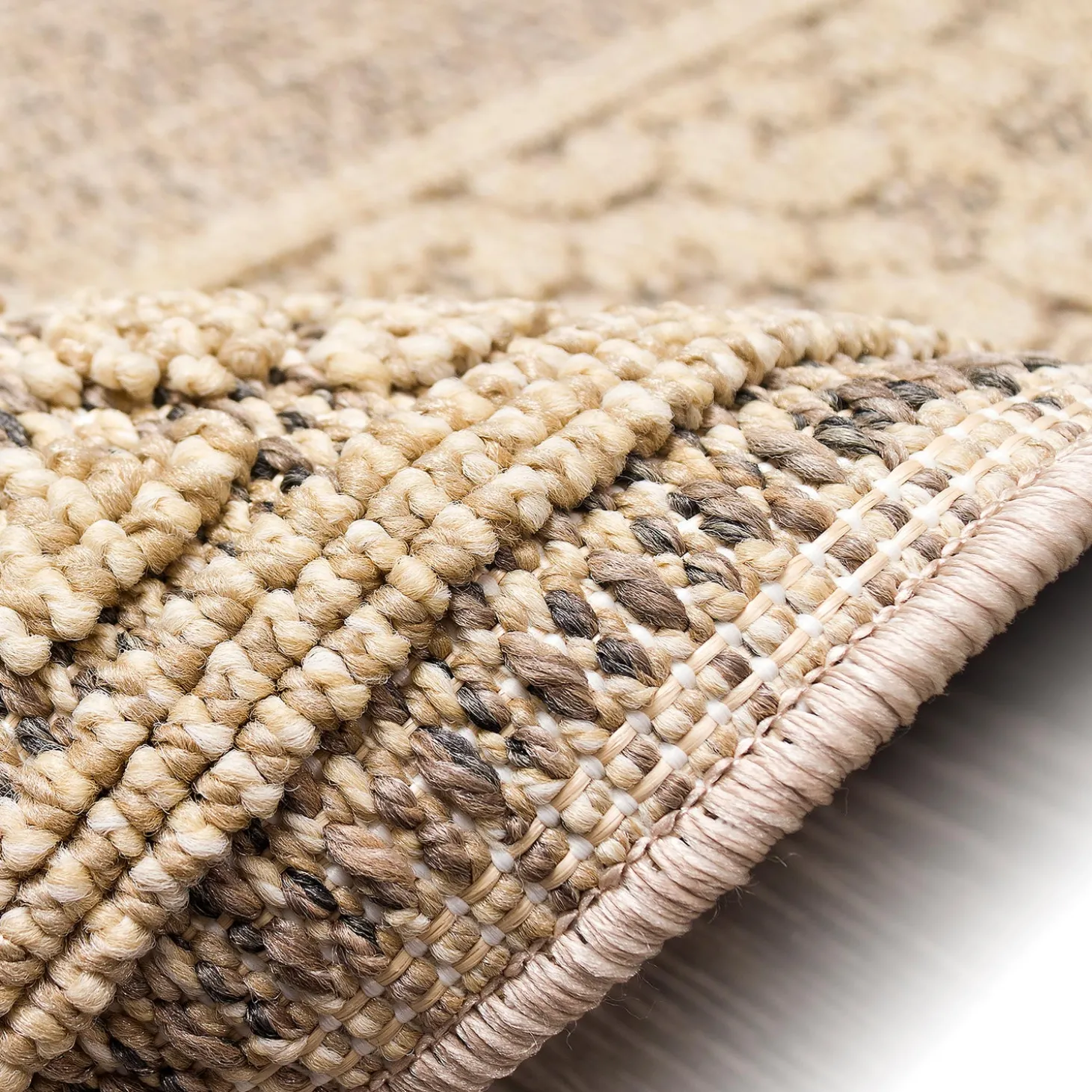 Area Rugs>Plow & Hearth Indoor/Outdoor Kitty Hawk Border Rug, 6'9" x 9'4"