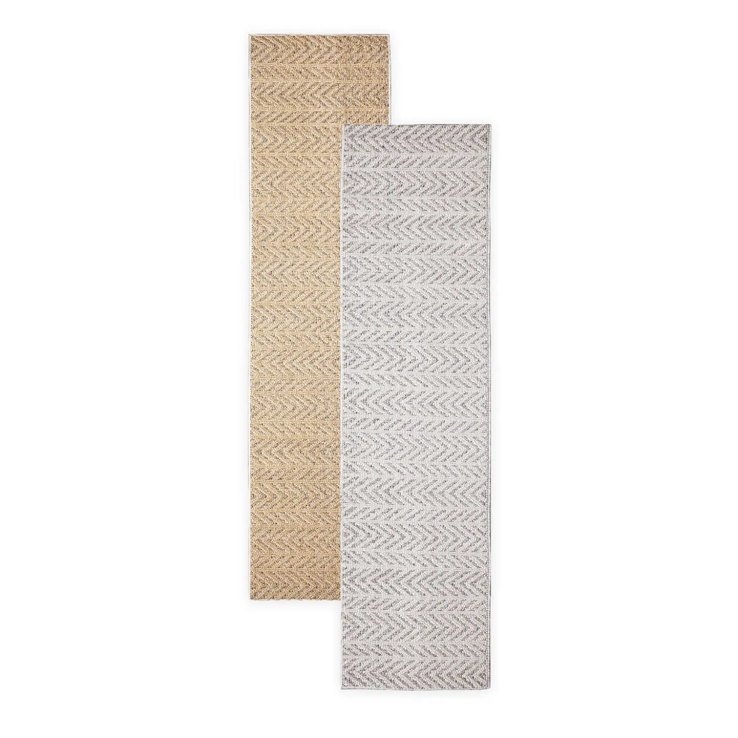 Area Rugs>Plow & Hearth Indoor/Outdoor Kitty Hawk Chevron Rug, 5'3" x 7'3" Silver