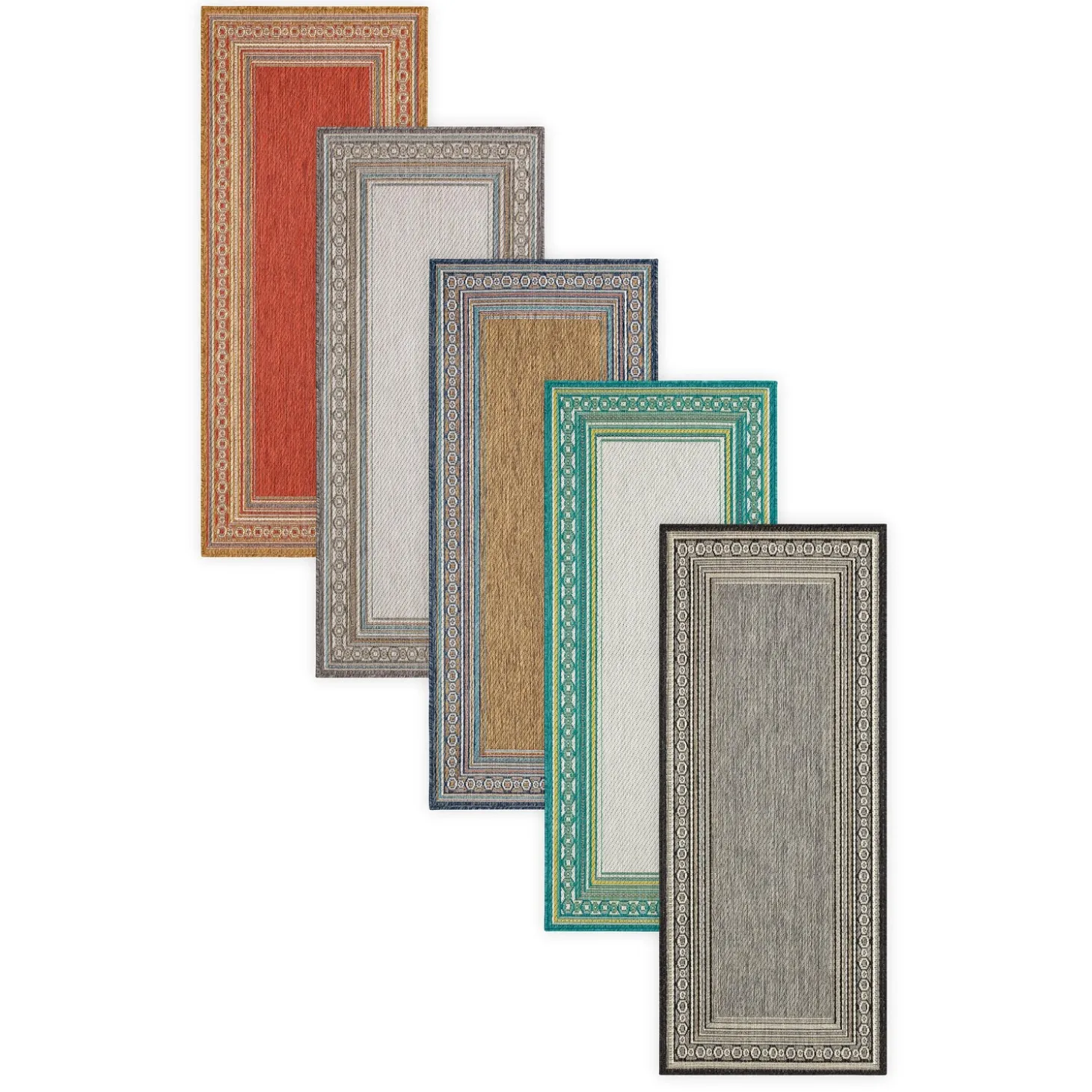 Area Rugs>Plow & Hearth Indoor/Outdoor La Grange Border Polypropylene Rug, 10' x 13'