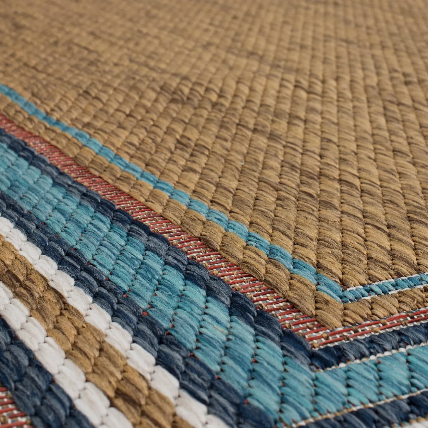 Area Rugs>Plow & Hearth Indoor/Outdoor La Grange Border Polypropylene Rug, 8' x 10'