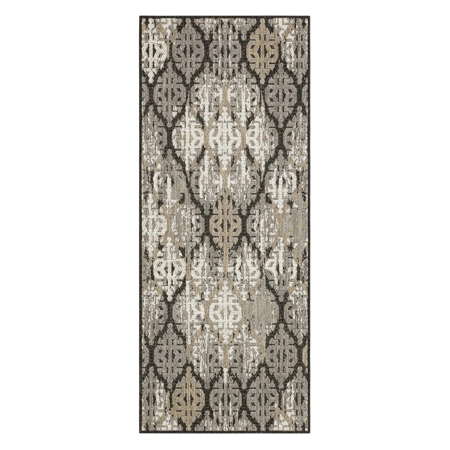 Area Rugs>Plow & Hearth Indoor/Outdoor La Grange Ikat Polypropylene Rug, 4' x 5'6"