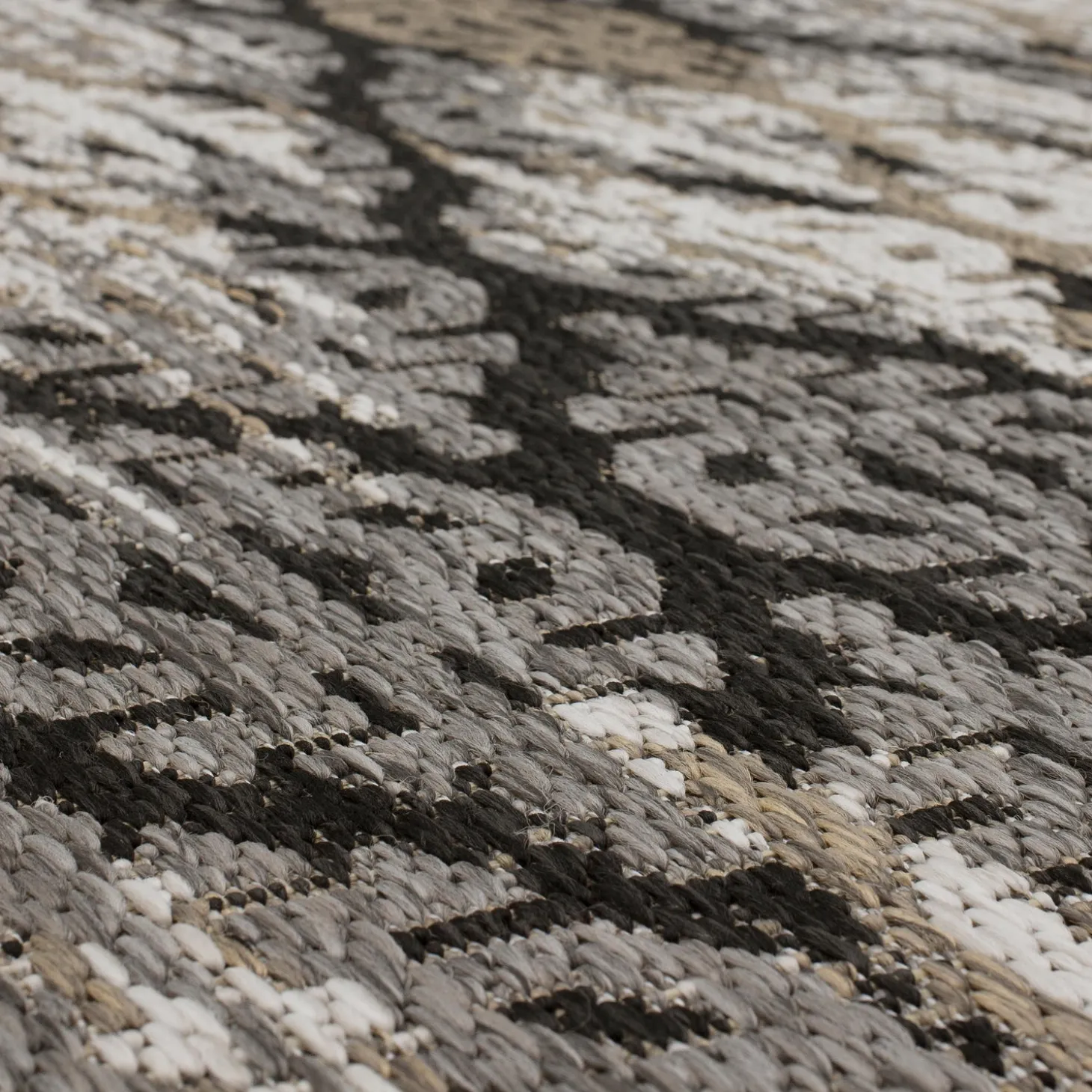 Area Rugs>Plow & Hearth Indoor/Outdoor La Grange Ikat Polypropylene Rug, 4' x 5'6"