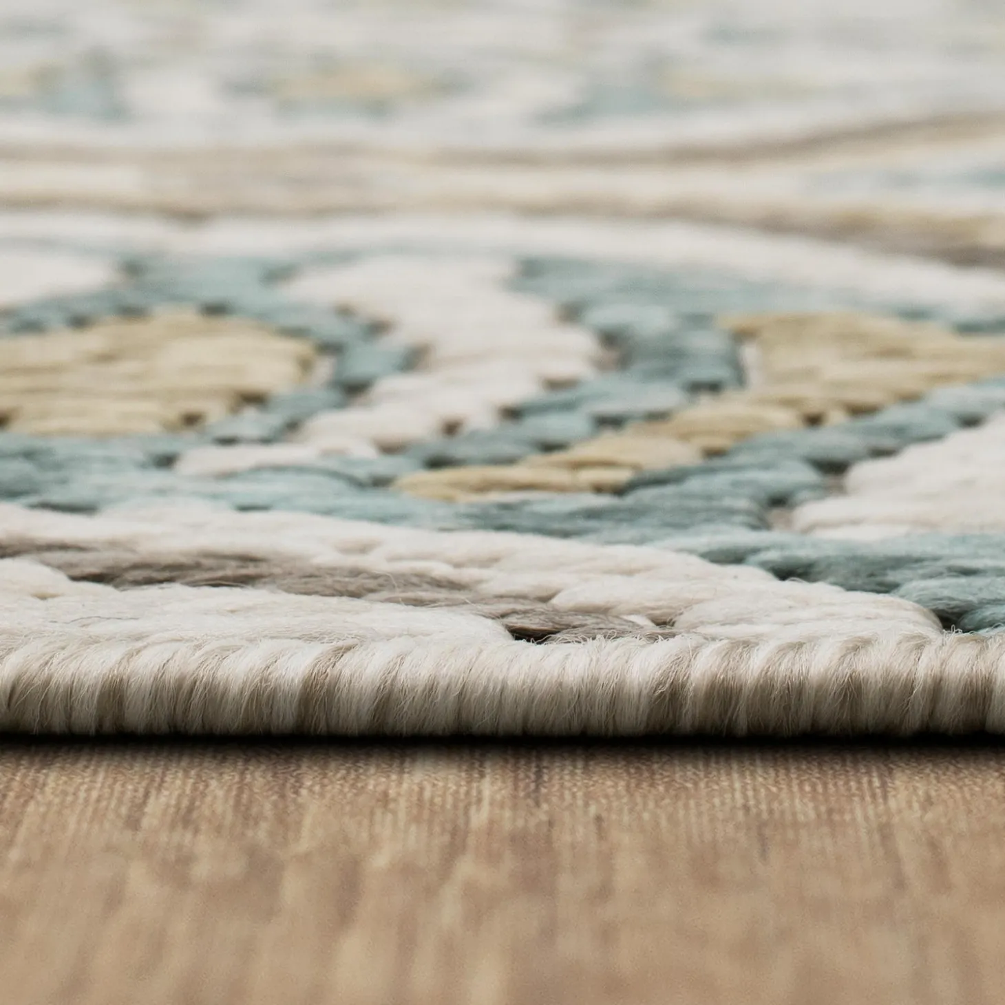 Area Rugs>Plow & Hearth Indoor/Outdoor La Grange Tile Polypropylene Rug, 4' x 5'6"