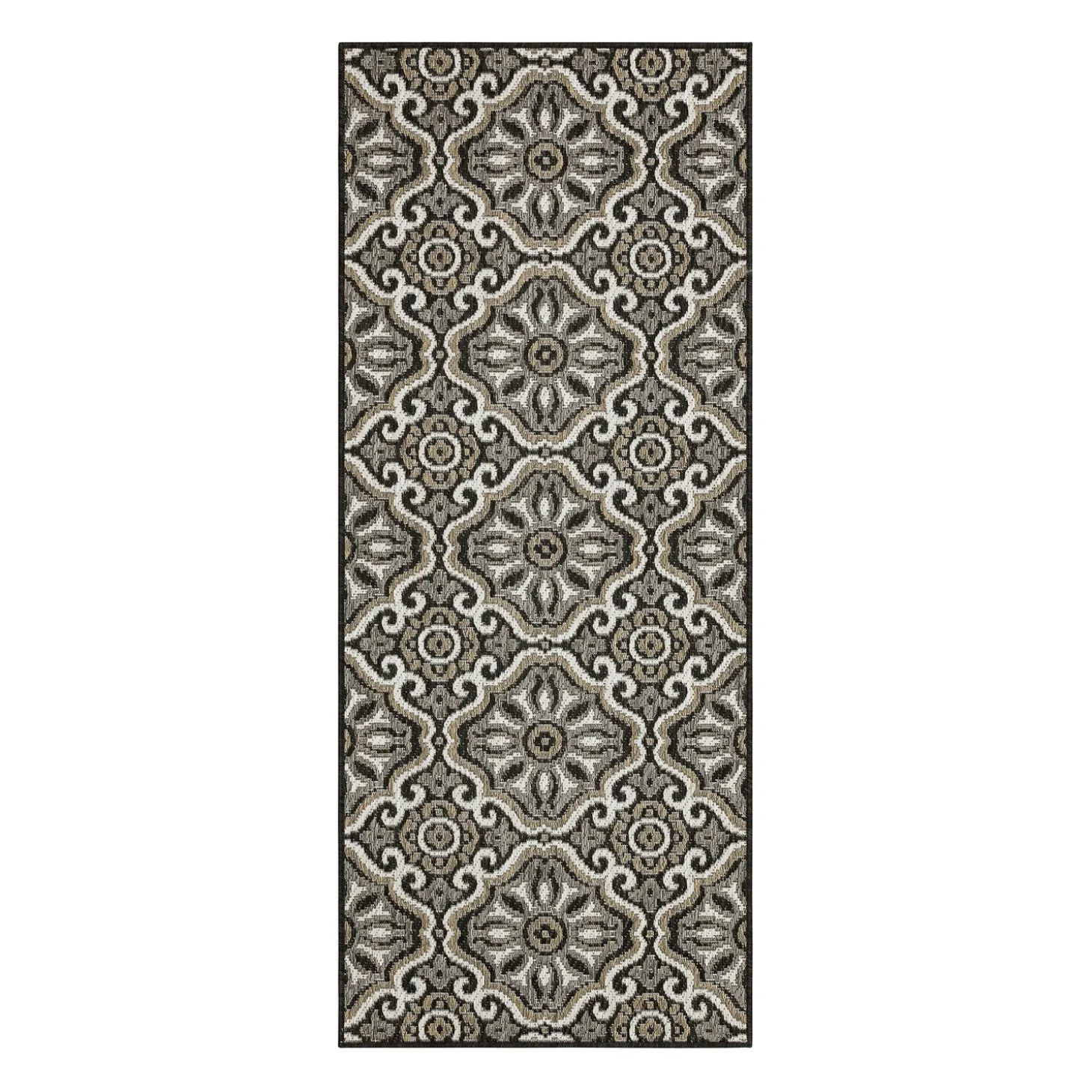 Area Rugs>Plow & Hearth Indoor/Outdoor La Grange Tile Polypropylene Rug, 2'5" x 6' Runner