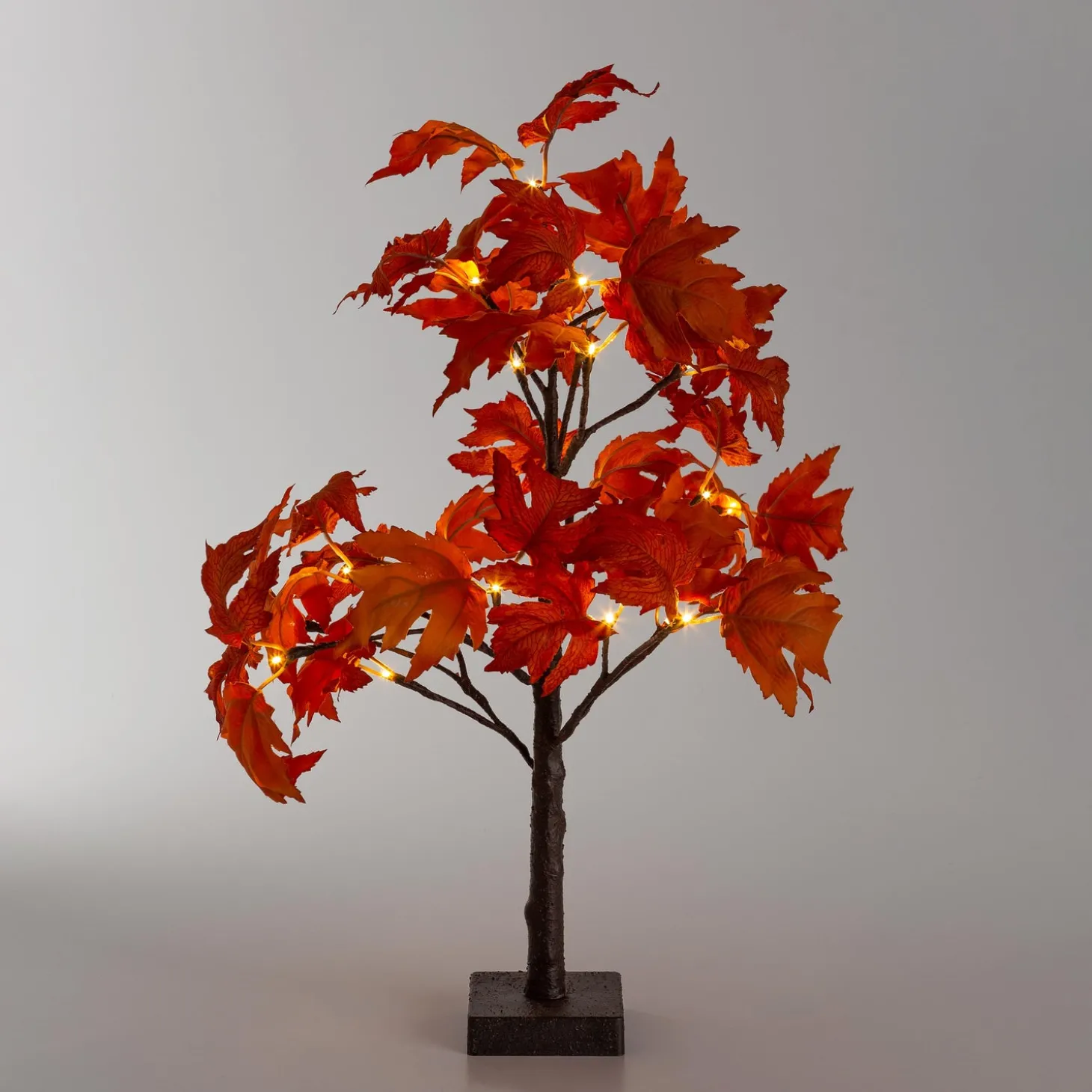 Lighted Trees & Garlands>Plow & Hearth Indoor/Outdoor Lighted Tabletop Red Maple Tree with 20 Lights