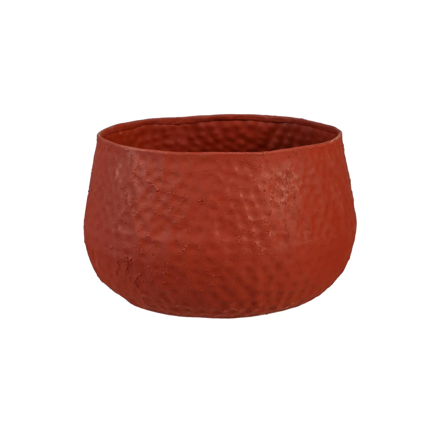 Planters & Plant Stands | Planters & Vases>Plow & Hearth Indoor/Outdoor Nested Metal Planters with Terra Cotta Finish, Set of 2