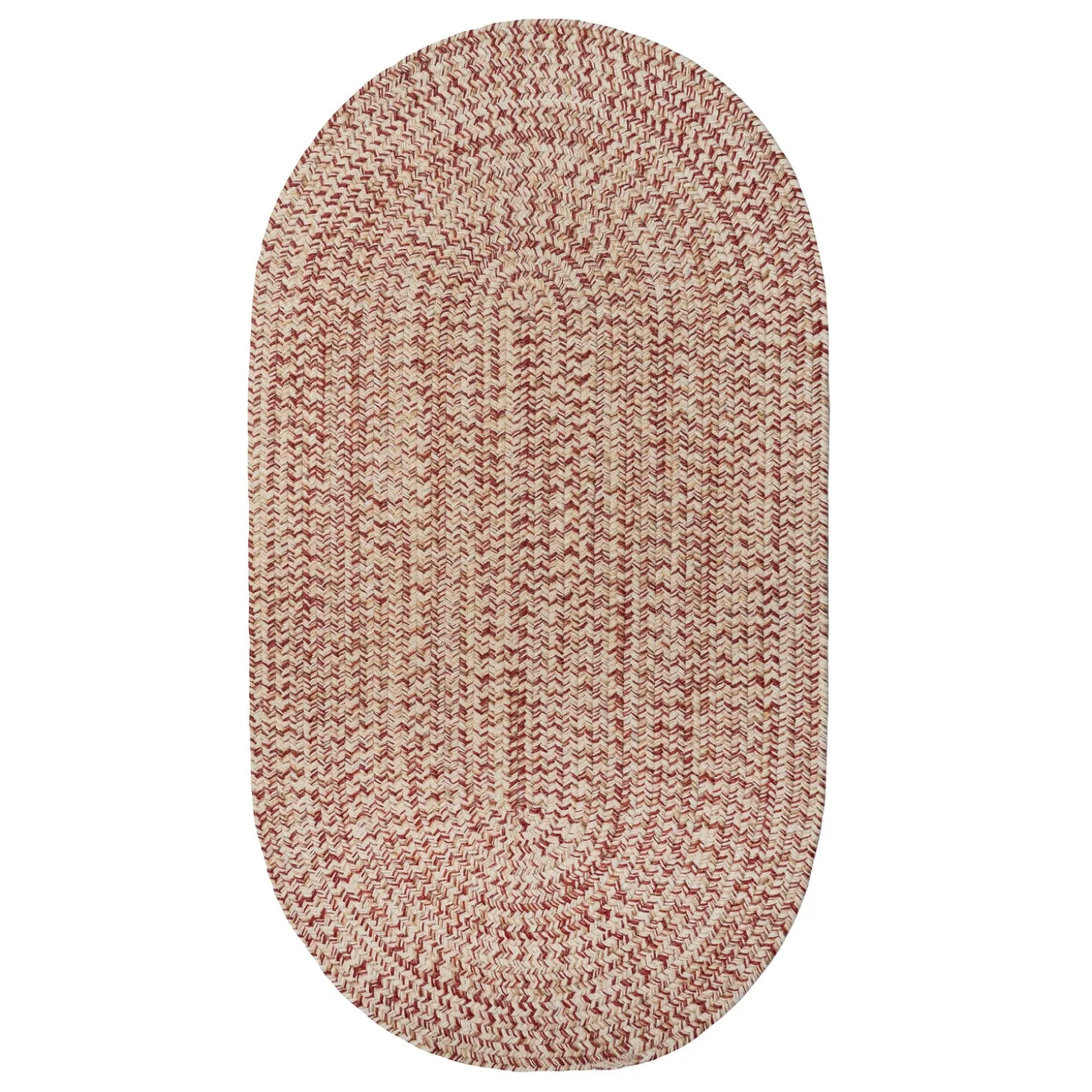 Area Rugs>Plow & Hearth Indoor/Outdoor Oval Pine Creek Braided Polypropylene Rug, 2'7" x 9' Runner
