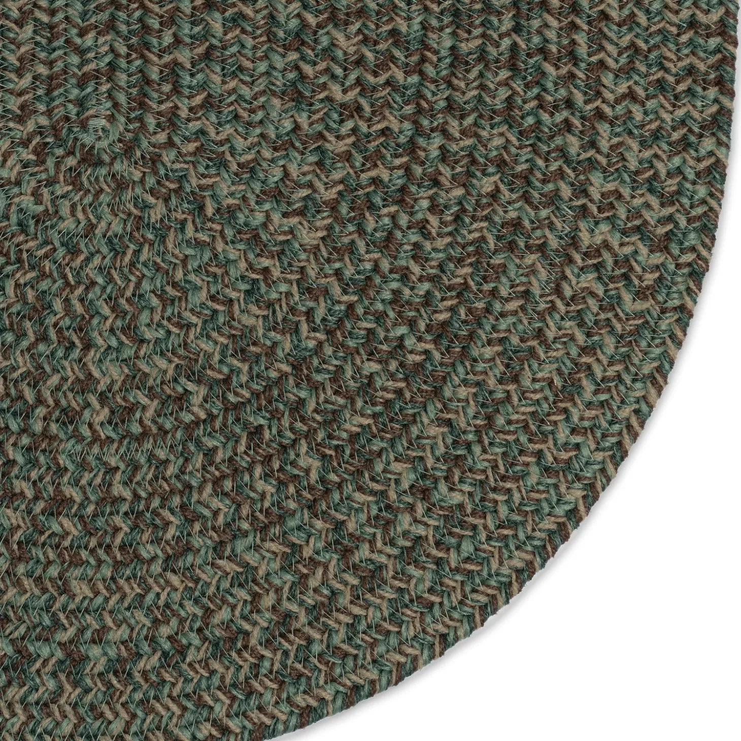 Area Rugs>Plow & Hearth Indoor/Outdoor Oval Pine Creek Braided Polypropylene Rug, 2'7" x 9' Runner