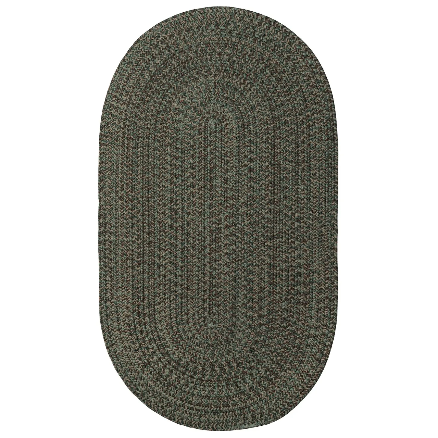 Area Rugs>Plow & Hearth Indoor/Outdoor Oval Pine Creek Braided Polypropylene Rug, 2'7" x 9' Runner