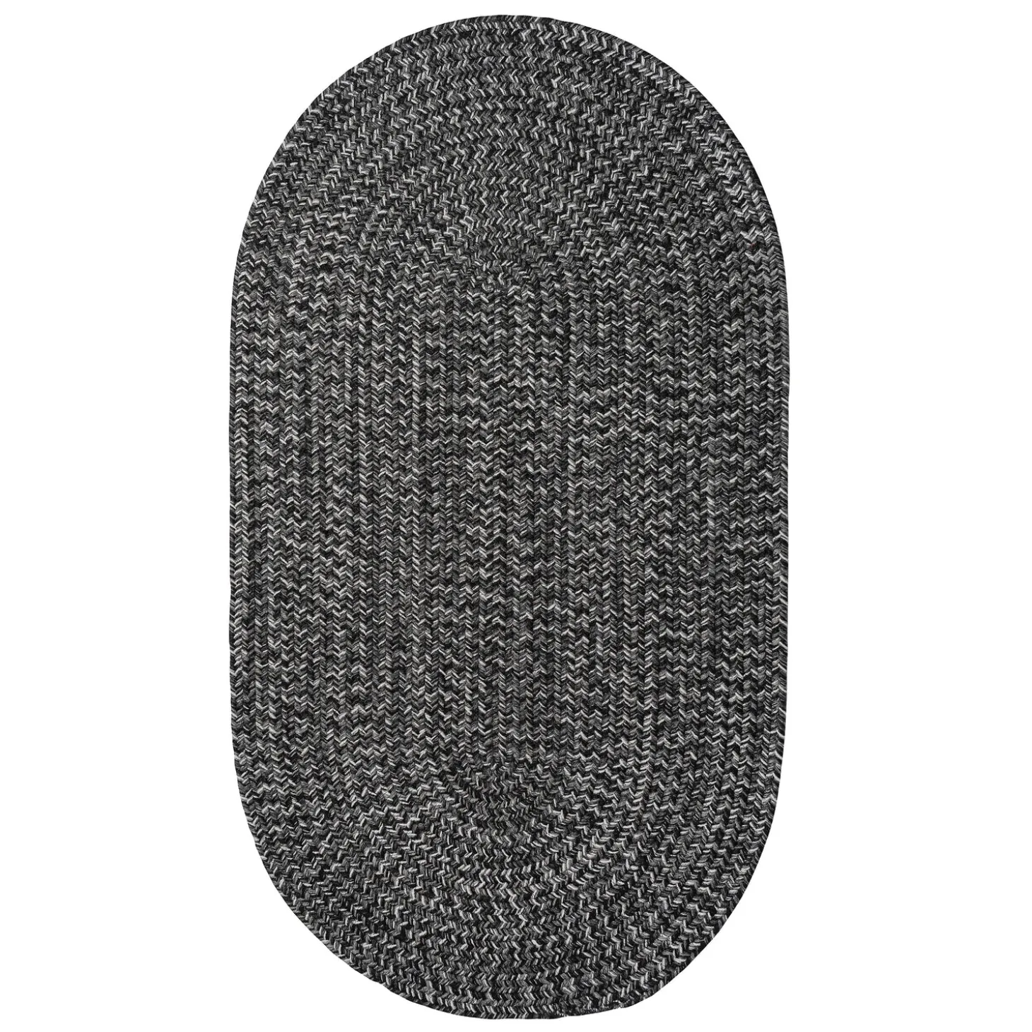 Area Rugs>Plow & Hearth Indoor/Outdoor Oval Pine Creek Braided Polypropylene Rug, 2'7" x 9' Runner