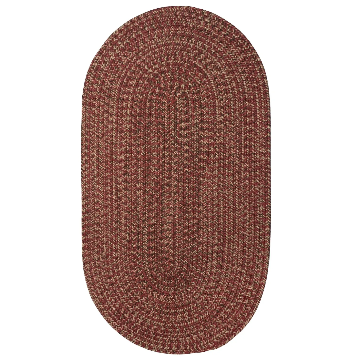 Area Rugs>Plow & Hearth Indoor/Outdoor Oval Pine Creek Braided Polypropylene Rug, 2'7" x 9' Runner