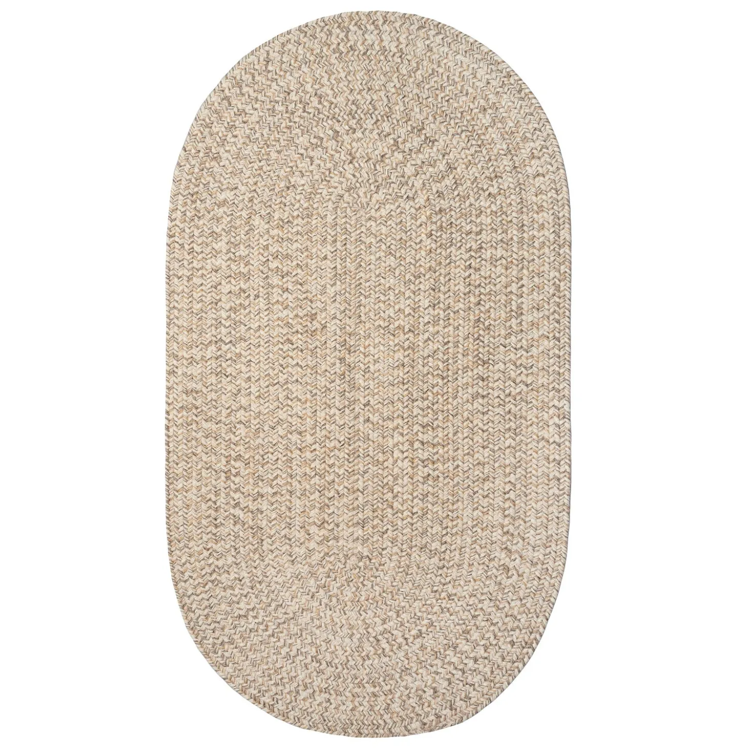 Area Rugs>Plow & Hearth Indoor/Outdoor Oval Pine Creek Braided Polypropylene Rug, 2'7" x 9' Runner
