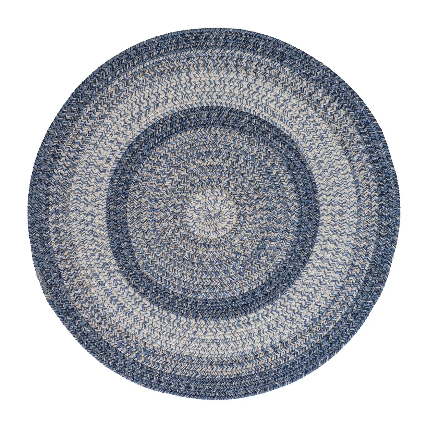 Area Rugs>Plow & Hearth Indoor/Outdoor Oval Woodridge Braided Polypropylene Rug, 7'6" Round