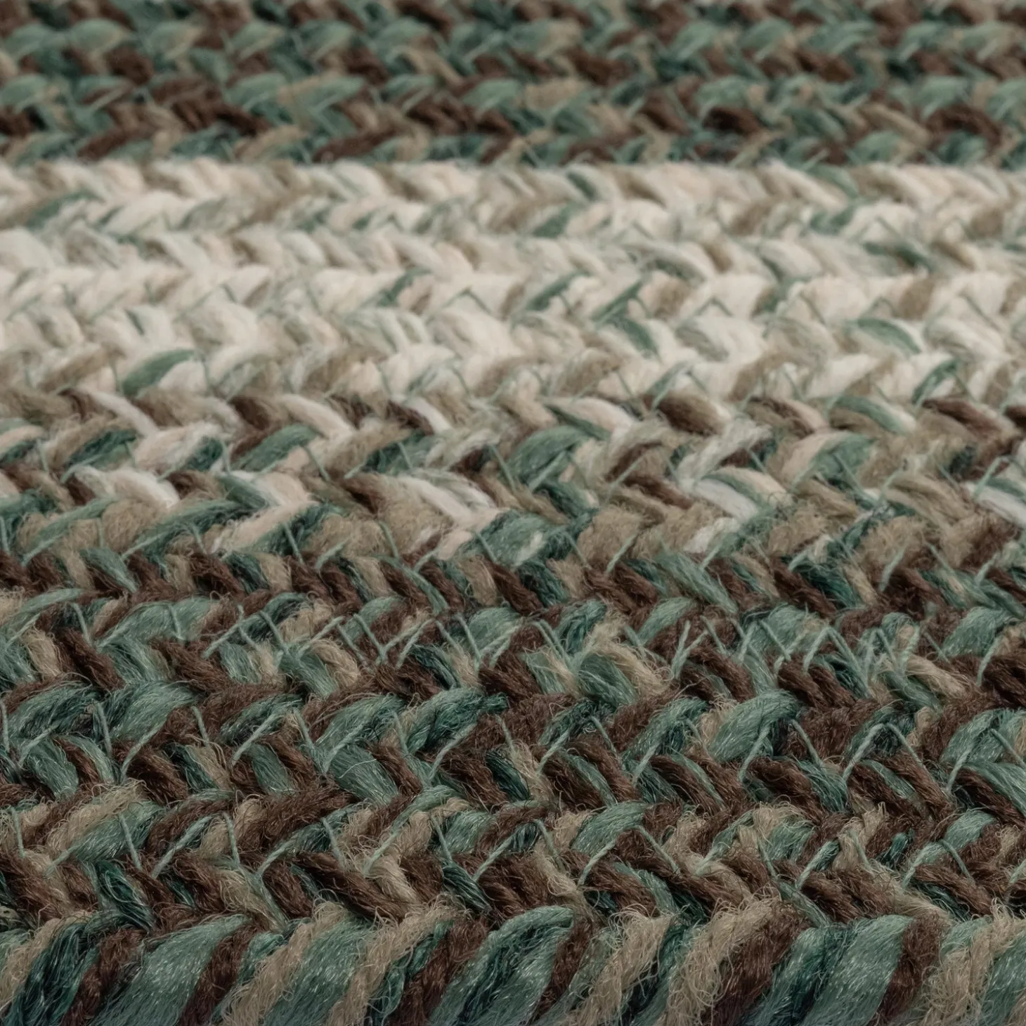 Area Rugs>Plow & Hearth Indoor/Outdoor Oval Woodridge Braided Polypropylene Rug, 2'7" x 9' Runner