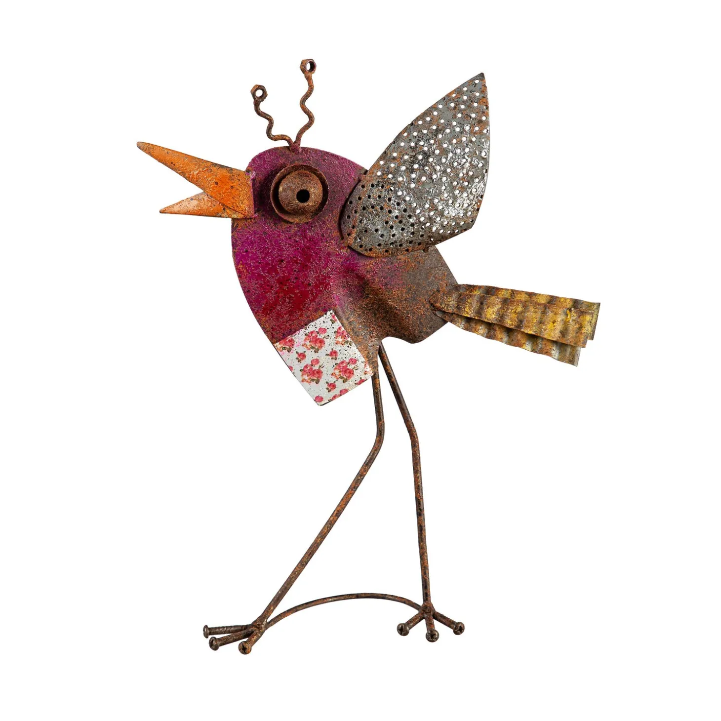 Garden Statues>Plow & Hearth Indoor/Outdoor Rustic Metal Chicks Garden Statues, Set of 2