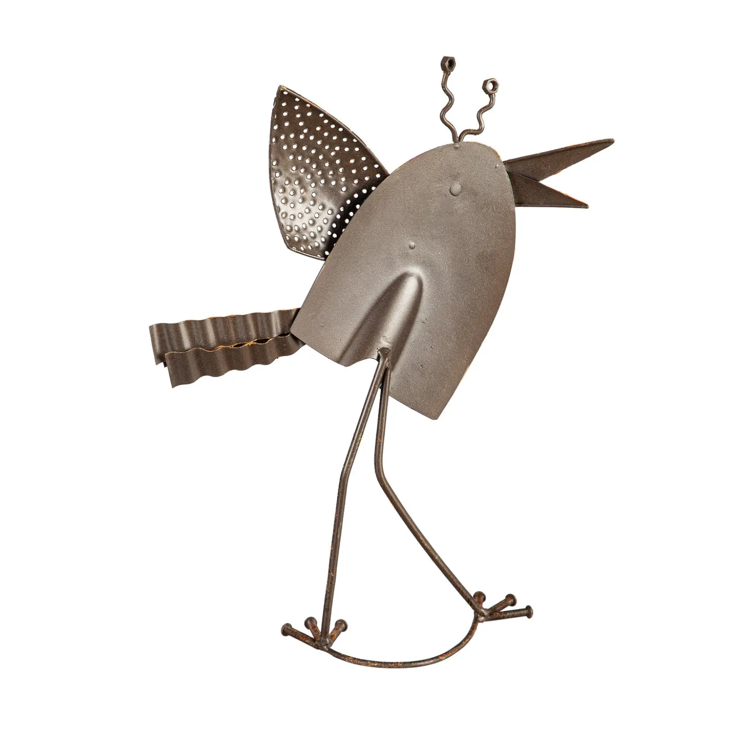 Garden Statues>Plow & Hearth Indoor/Outdoor Rustic Metal Chicks Garden Statues, Set of 2