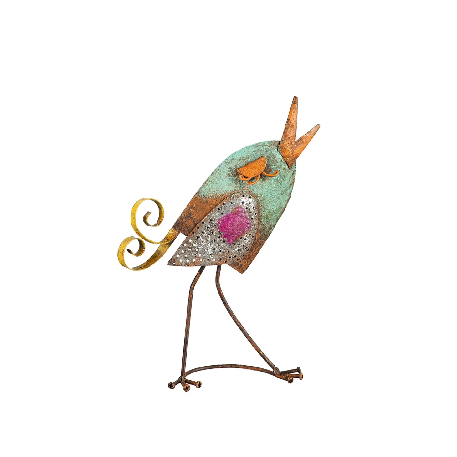 Garden Statues>Plow & Hearth Indoor/Outdoor Rustic Metal Chicks Garden Statues, Set of 2