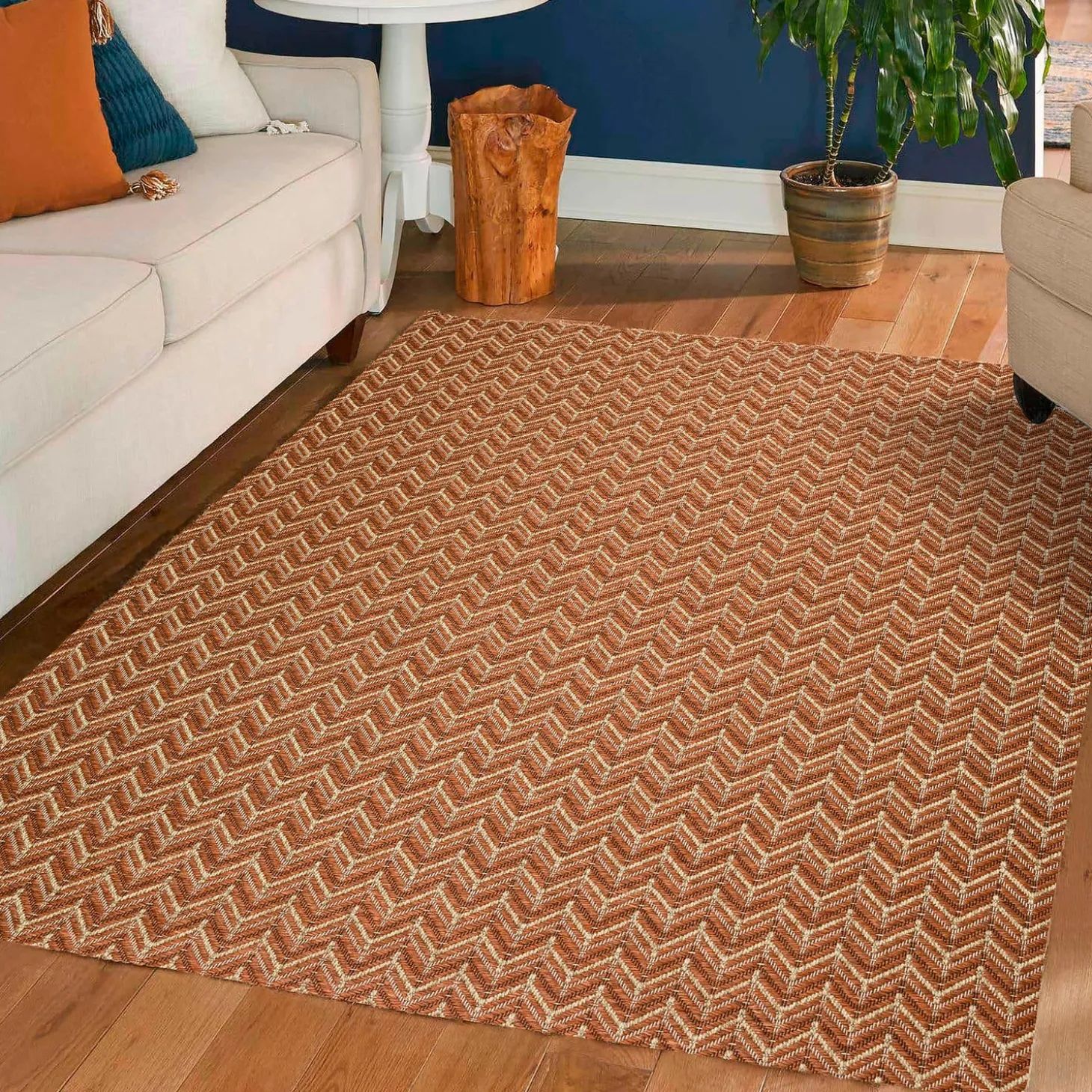 Area Rugs>Plow & Hearth Indoor/Outdoor Santa Anna Chevron Rug, 20" x 30"
