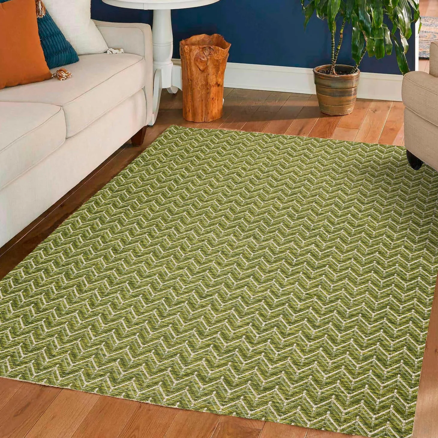 Area Rugs>Plow & Hearth Indoor/Outdoor Santa Anna Chevron Rug, 2'3" x 7'5" Runner