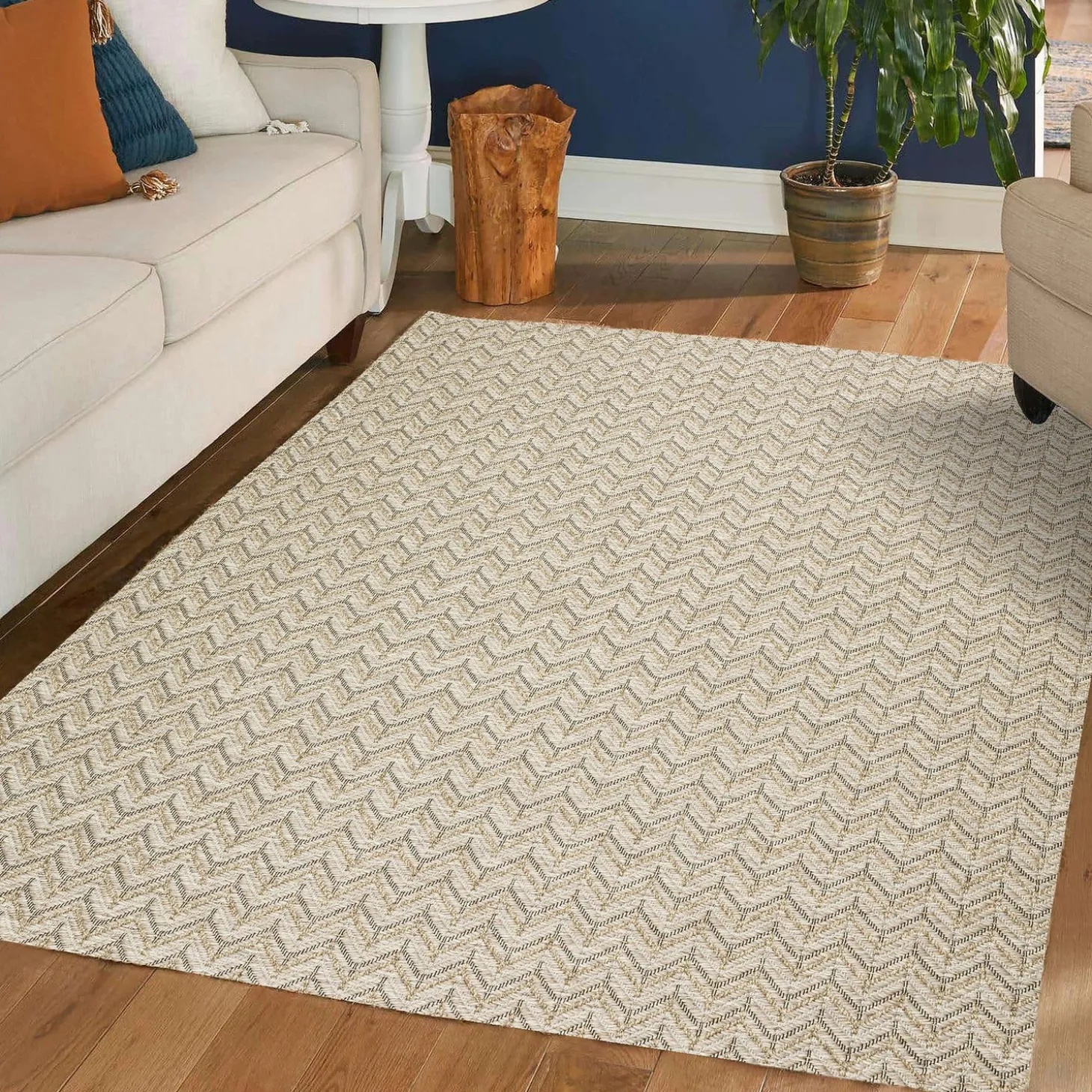 Area Rugs>Plow & Hearth Indoor/Outdoor Santa Anna Chevron Rug, 2'3" x 7'5" Runner