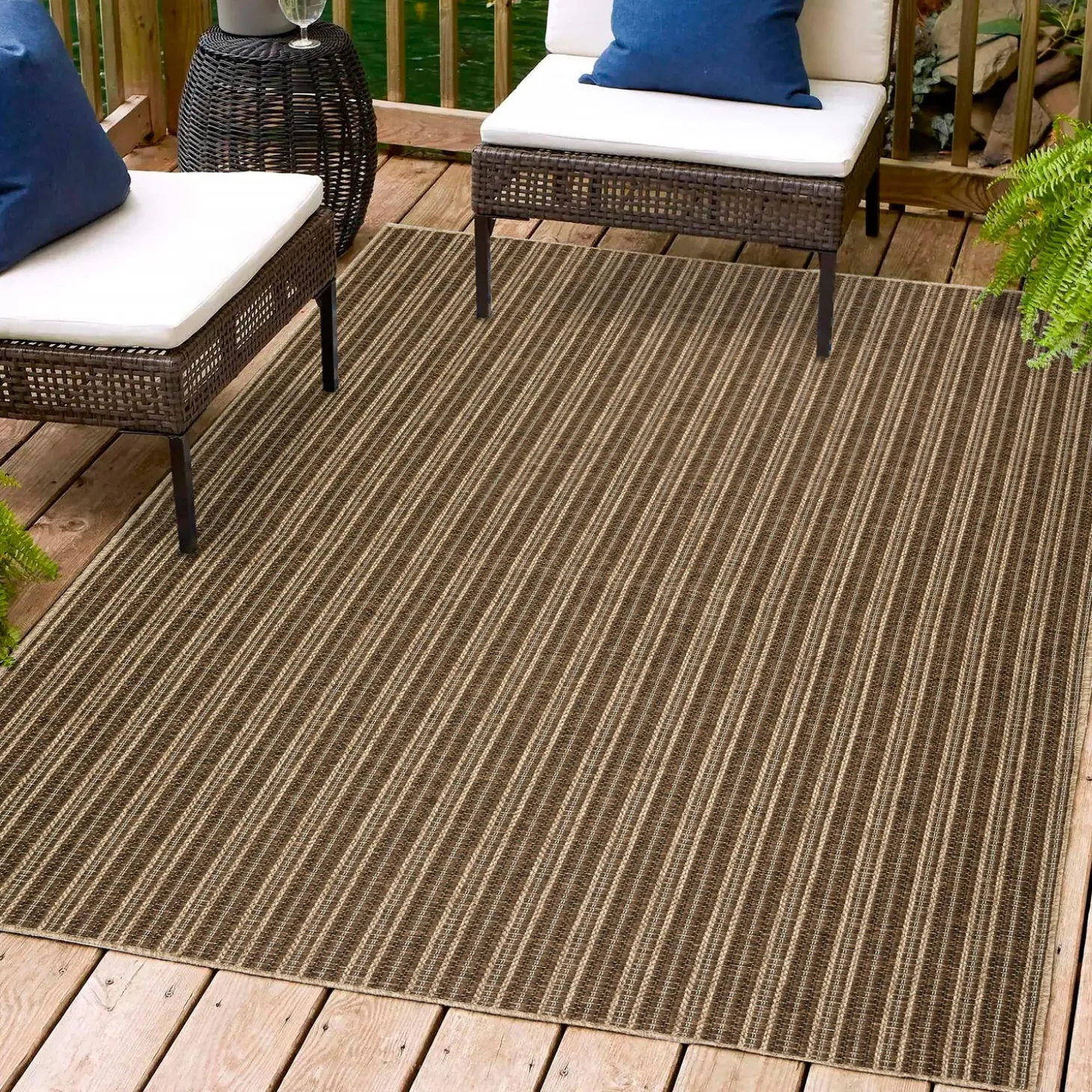 Area Rugs>Plow & Hearth Indoor/Outdoor Santa Anna Chevron Rug, 2'3" x 7'5" Runner