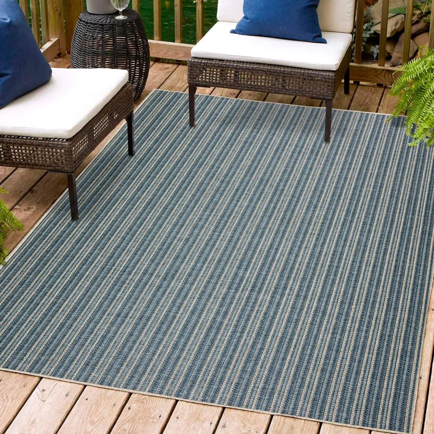 Area Rugs>Plow & Hearth Indoor/Outdoor Santa Anna Chevron Rug, 2'3" x 7'5" Runner