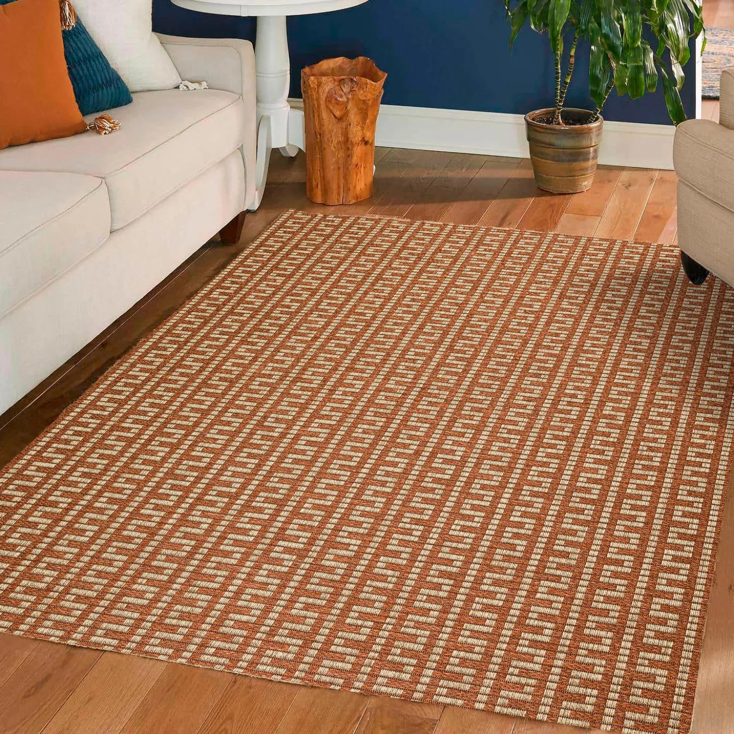 Area Rugs>Plow & Hearth Indoor/Outdoor Santa Anna Chevron Rug, 2'3" x 7'5" Runner