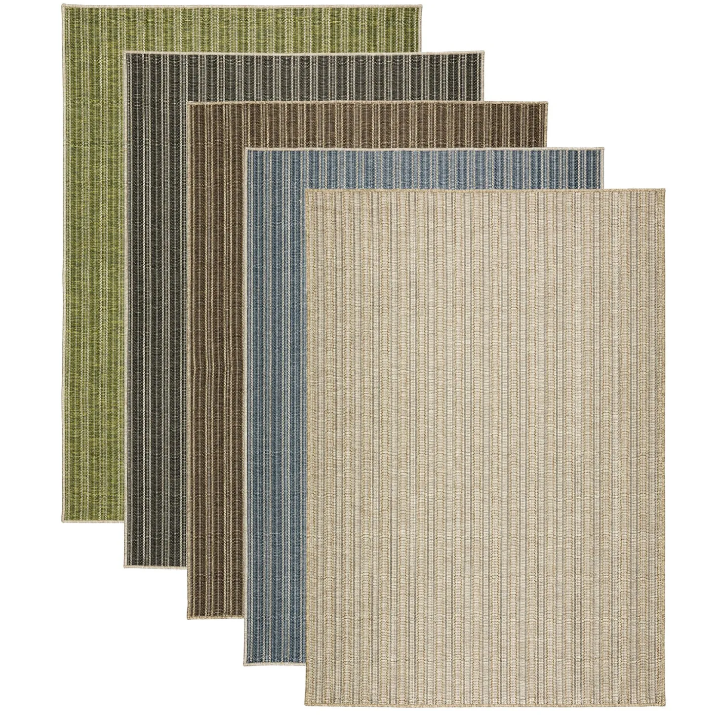 Area Rugs>Plow & Hearth Indoor/Outdoor Santa Anna Striped Rug, 20" x 30"