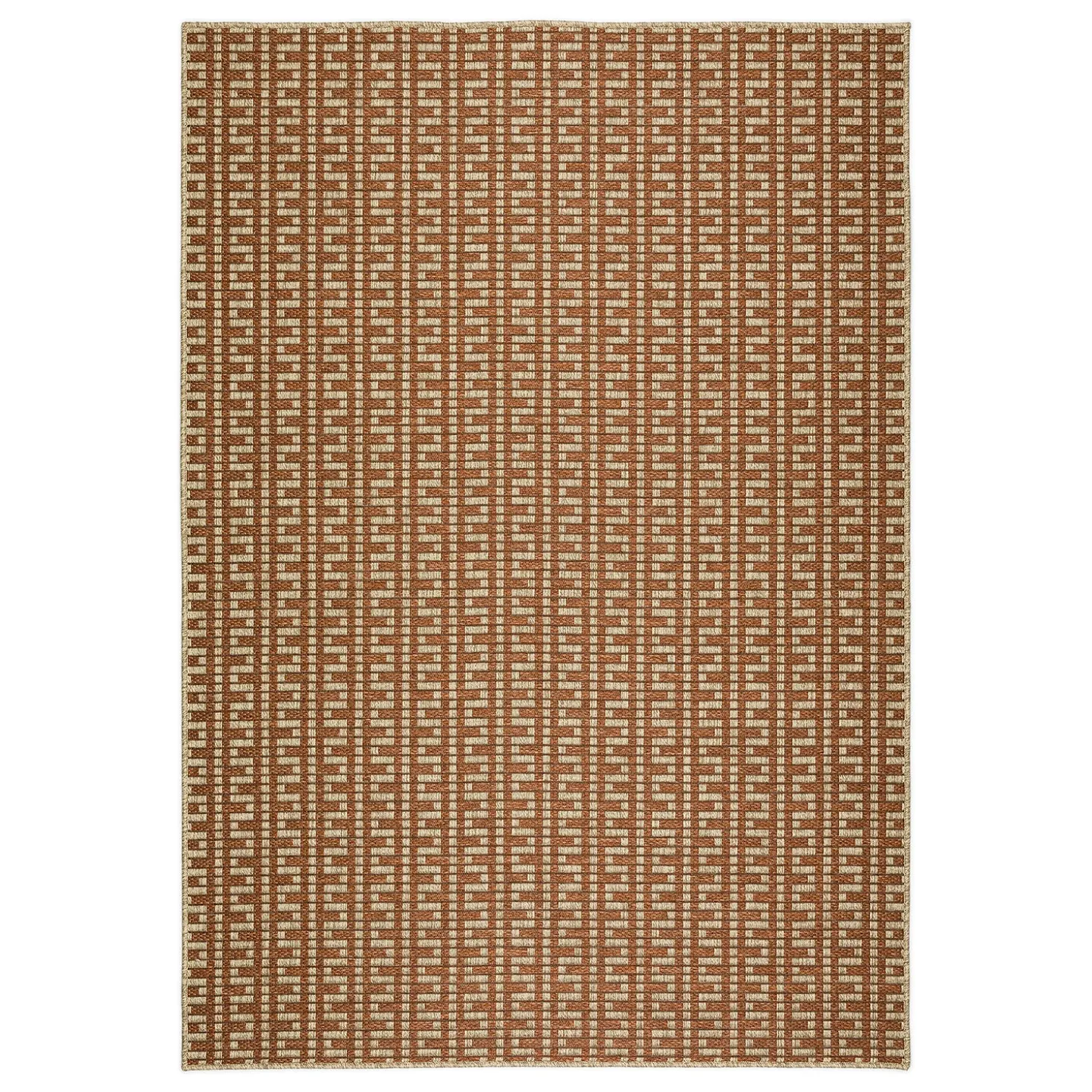 Area Rugs>Plow & Hearth Indoor/Outdoor Santa Anna Striped Rug, 5'1" x 7'5"