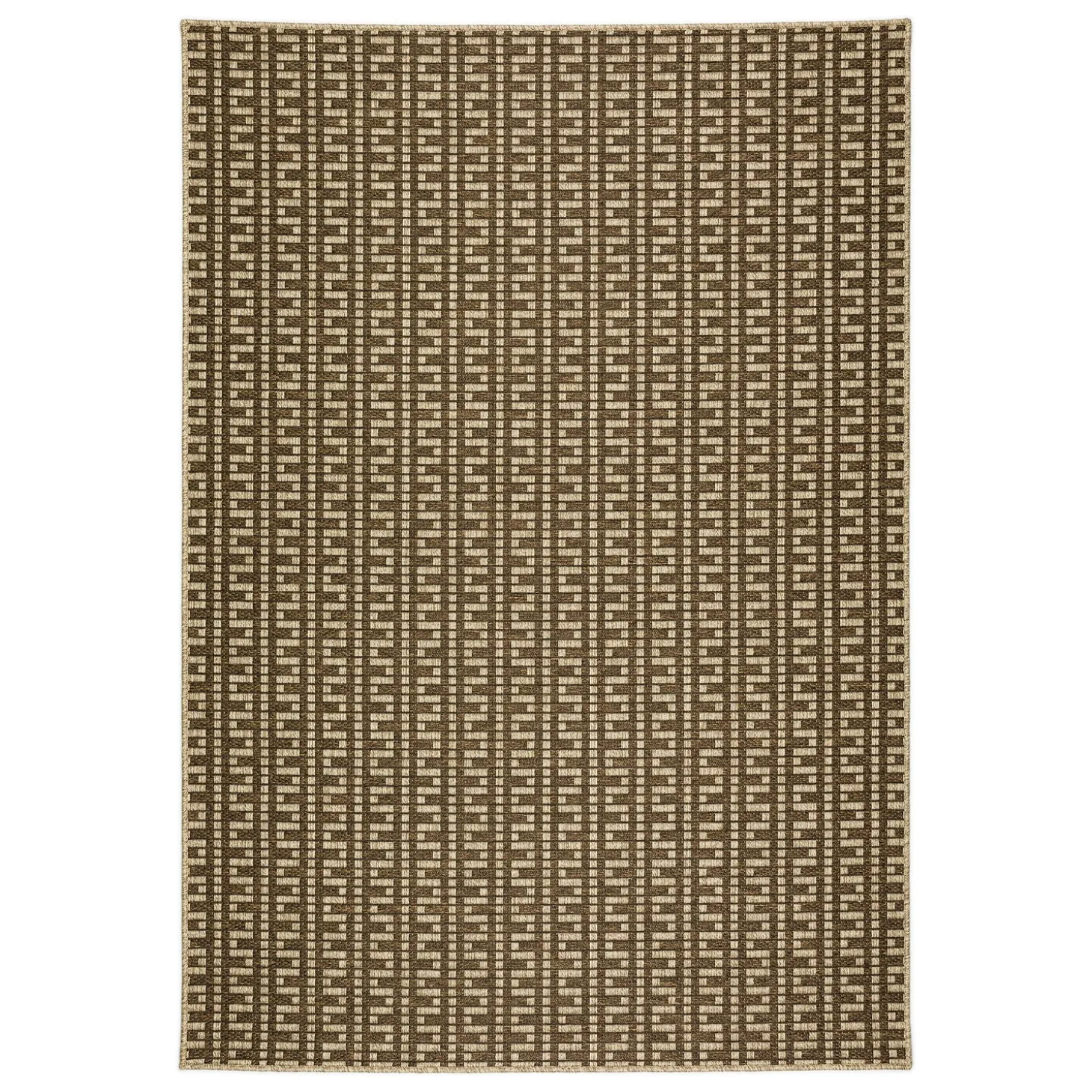 Area Rugs>Plow & Hearth Indoor/Outdoor Santa Anna Tribal Rug, 5'1" x 7'5"