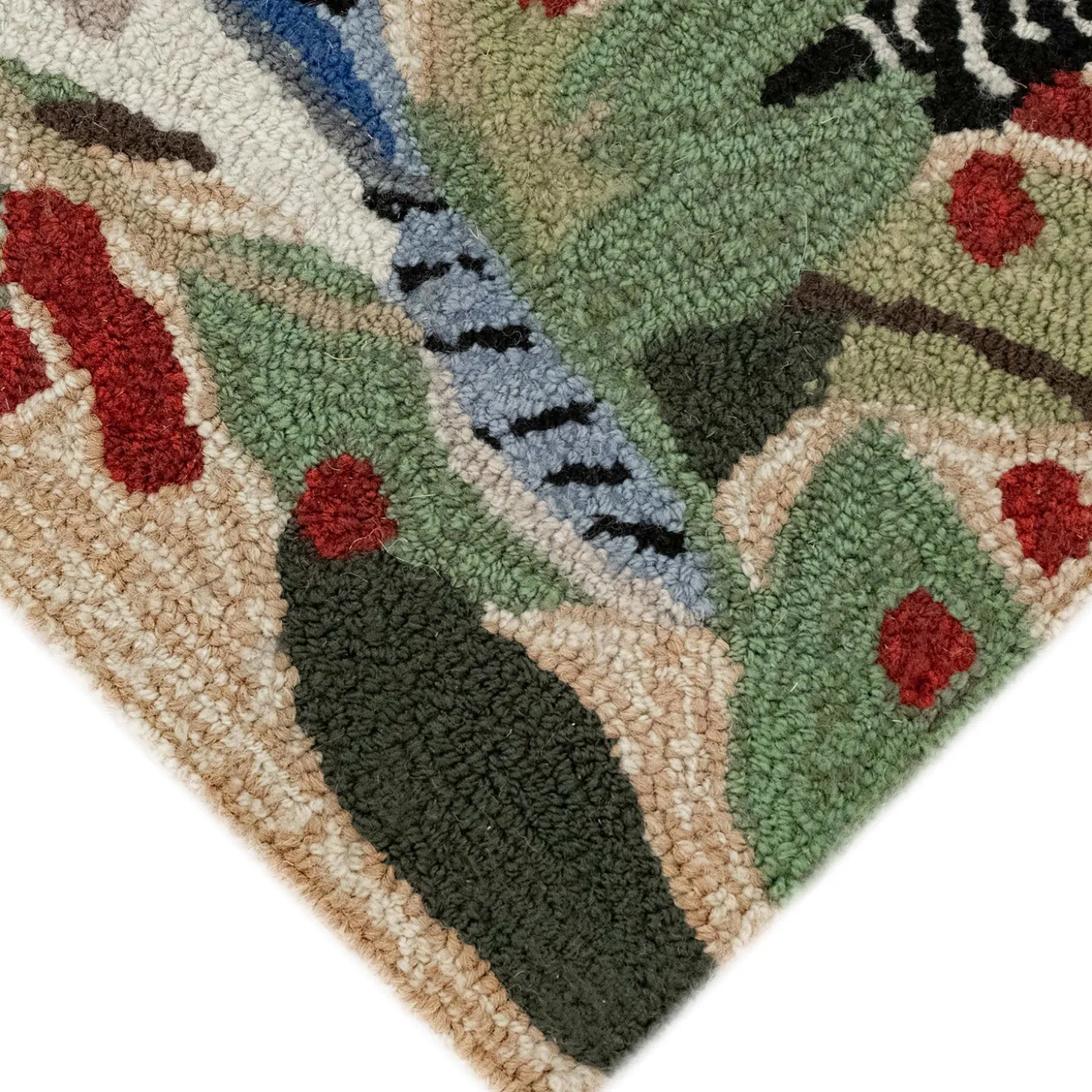 Area Rugs>Plow & Hearth Indoor/Outdoor Synthetic Blend Birds Border Rug, 36" Round