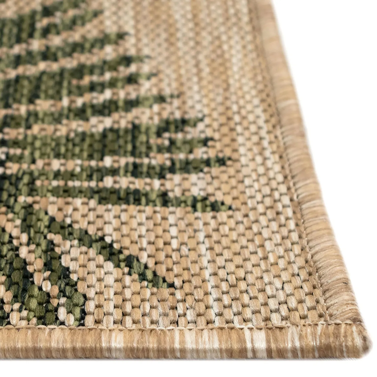 Runners>Plow & Hearth Indoor/Outdoor Textured Palms Polypropylene, 23" x 7'6" Runner