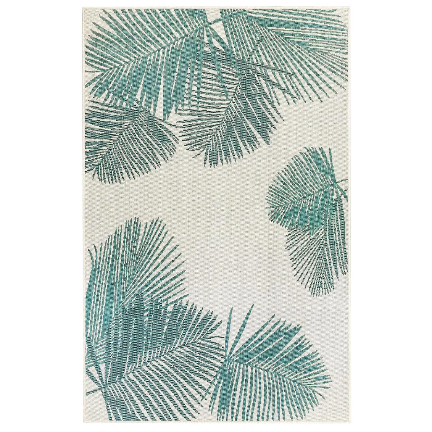Area Rugs>Plow & Hearth Indoor/Outdoor Textured Palms Polypropylene Rug, 4'10" x 7'6"