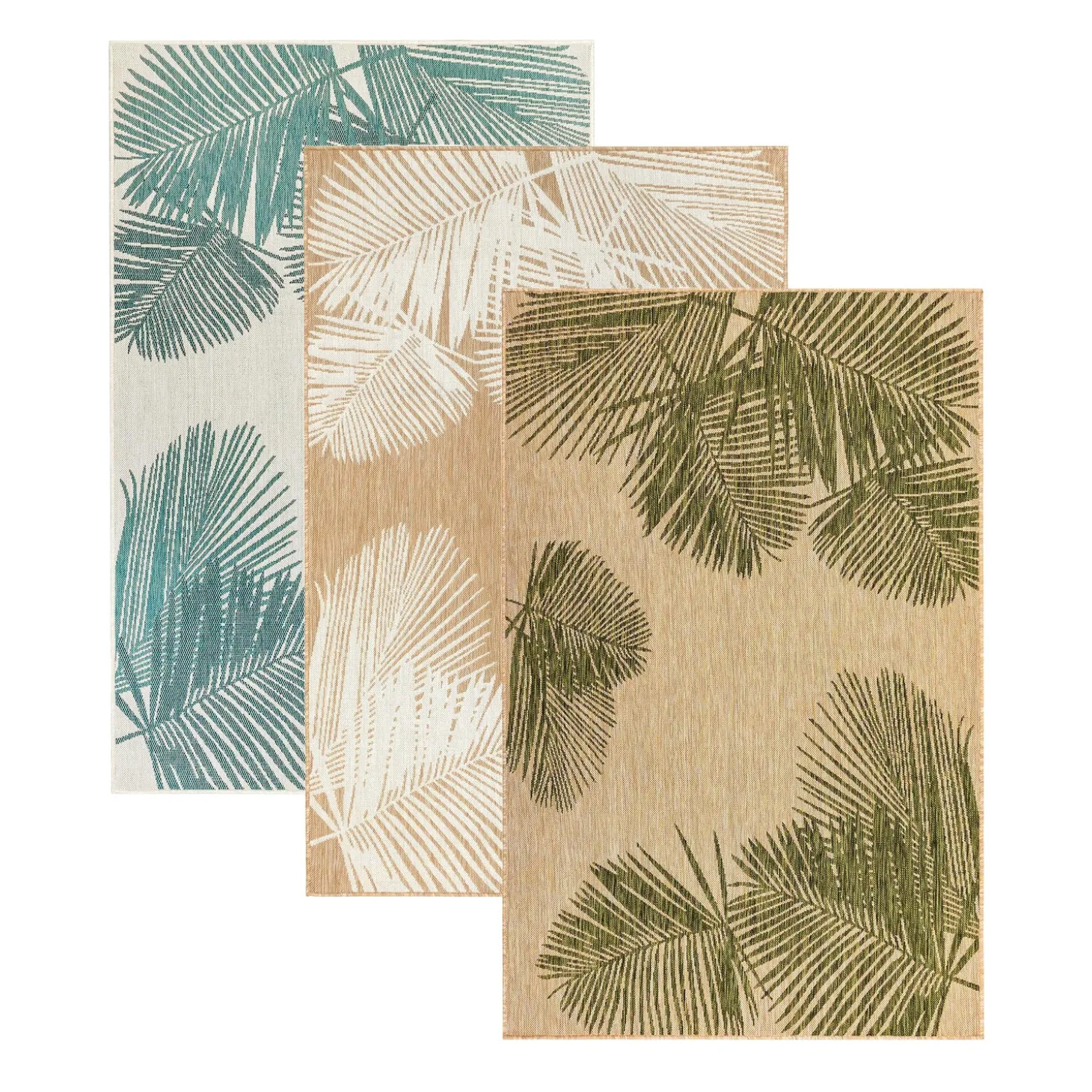 Area Rugs>Plow & Hearth Indoor/Outdoor Textured Palms Polypropylene Rug, 7'10" x 9'10"